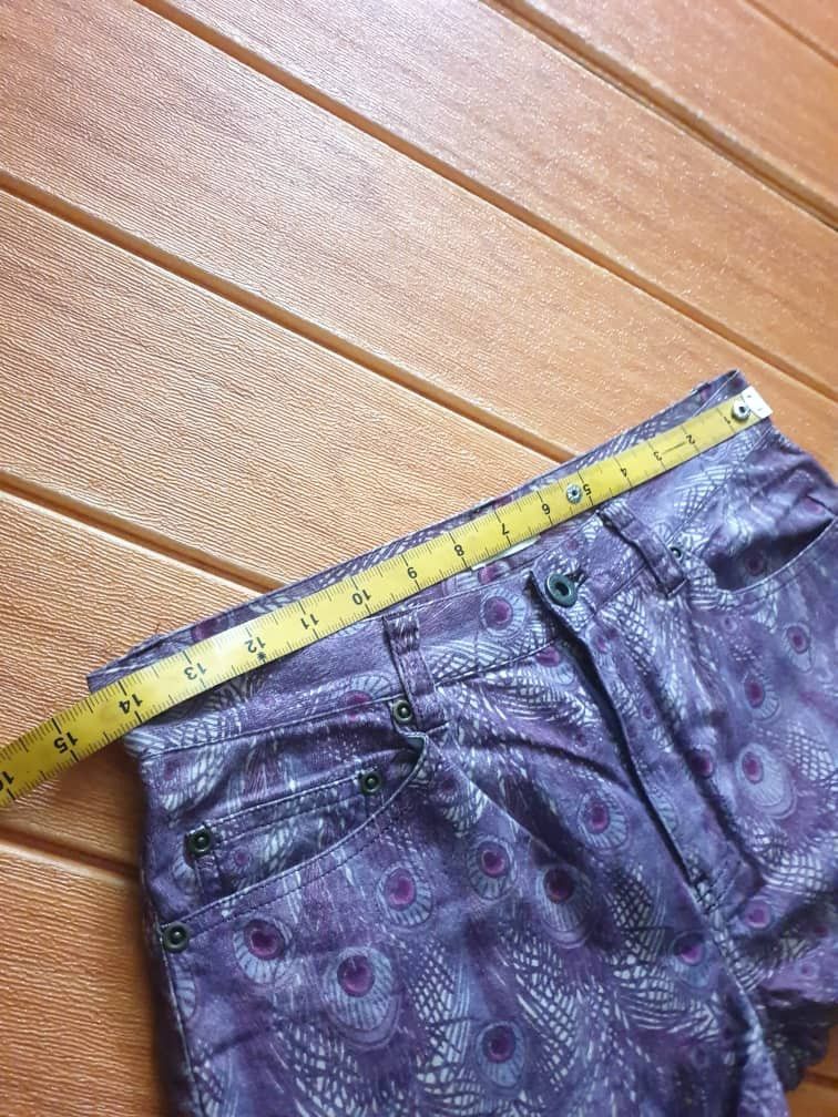 Hysteric Glamour 💥Hysteric Glamour Monogram peacock purple colour pant Size US 29 - 14 Thumbnail