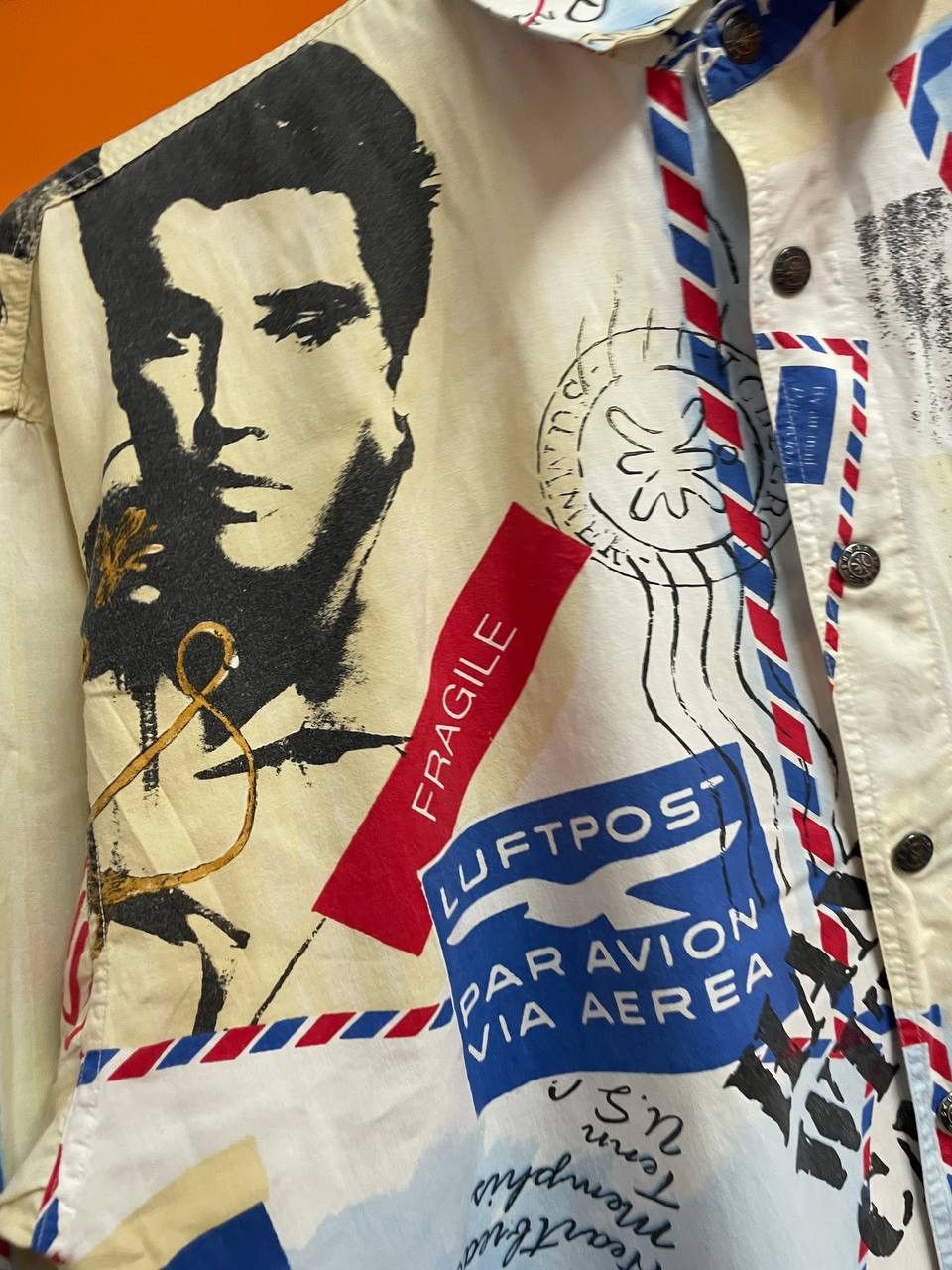 Iceberg 1994 ELVIS PRESLEY Vintage ICEBERG Shirt Snap Button Size US L / EU 52-54 / 3 - 5 Thumbnail