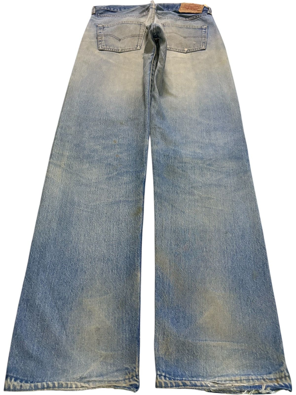 Levi's Vintage 80s Levis 501 Selvedge Mud Wash Jeans Button 524 Size US 32 / EU 48 - 2 Thumbnail