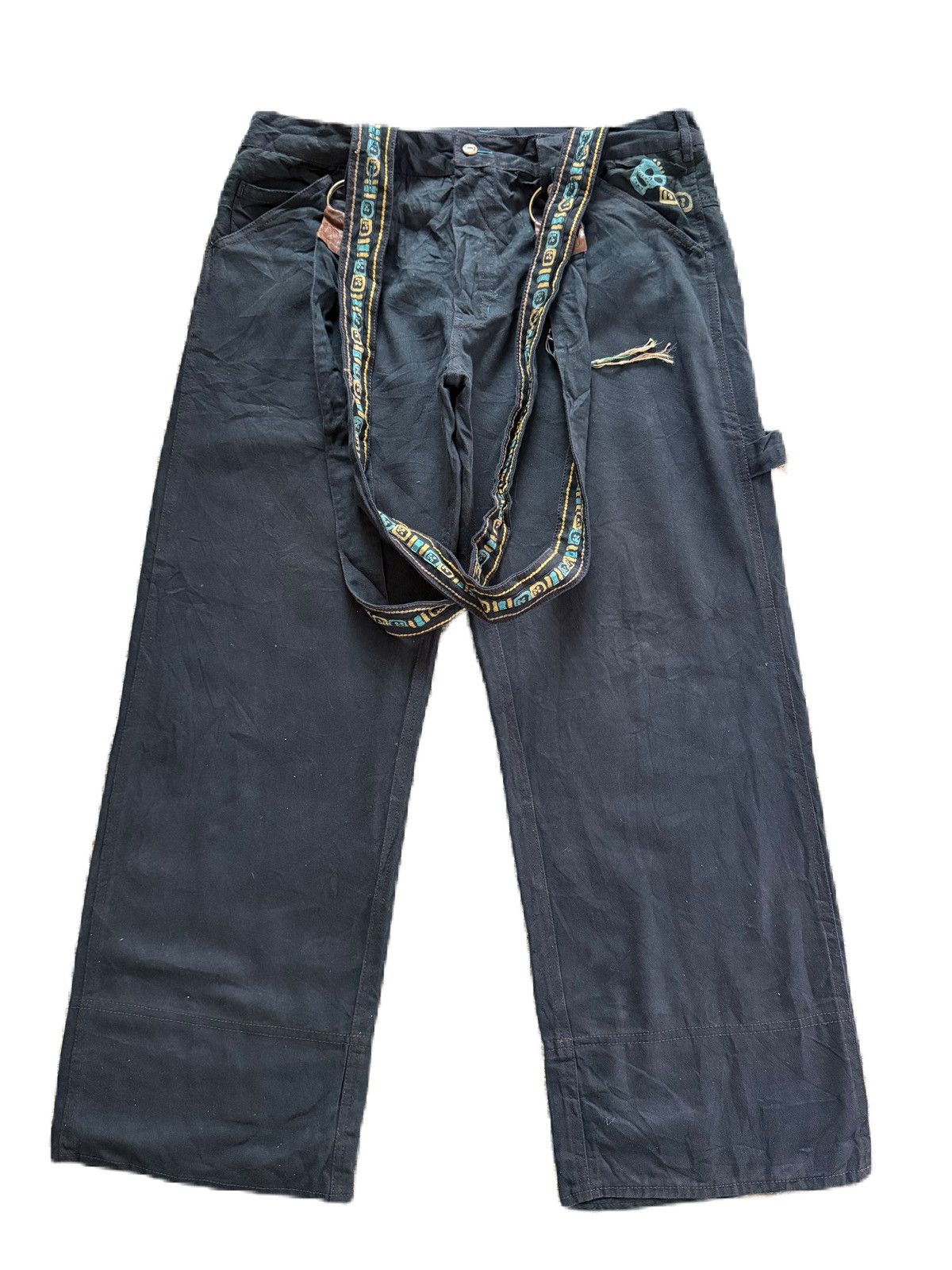 Japanese Brand Japan Brand CBus Trip Skull Suspender Pants Kapital Style Size US 34 / EU 50 - 1 Thumbnail