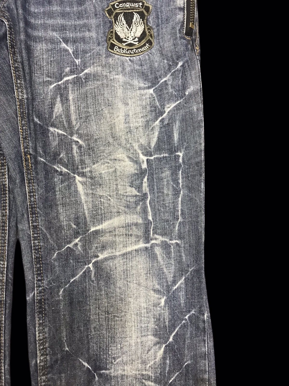 Seditionaries 💥DOUBLE WAIST💥PUNK MINSTRY DOUBLE WAIST LIGHT DENIM F324 Size US 32 / EU 48 - 7 Thumbnail
