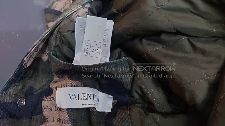 Valentino Valentino Army green camouflage red letter beaded embroide Size US S / EU 44-46 / 1 - 8 Thumbnail