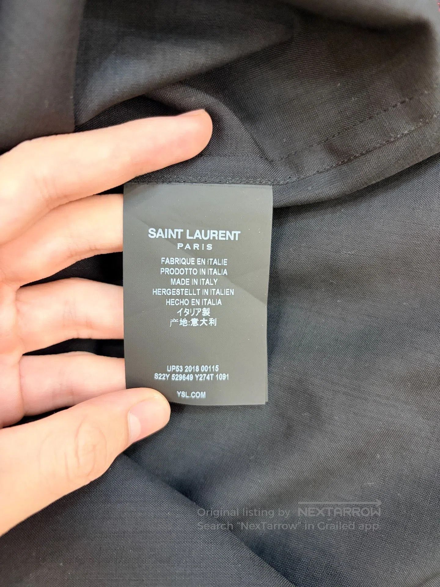 Saint Laurent Paris Saint Laurent Wool Floral Embroidery Shirt. Size US M / EU 48-50 / 2 - 4 Thumbnail