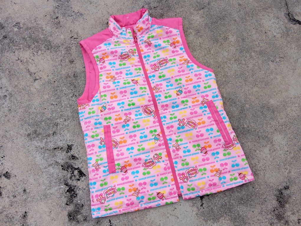 Japanese Brand Mezzo Piano 🎹🎌 AOP Reversible Vest Jacket Size S / US 4 / IT 40 - 1 Thumbnail