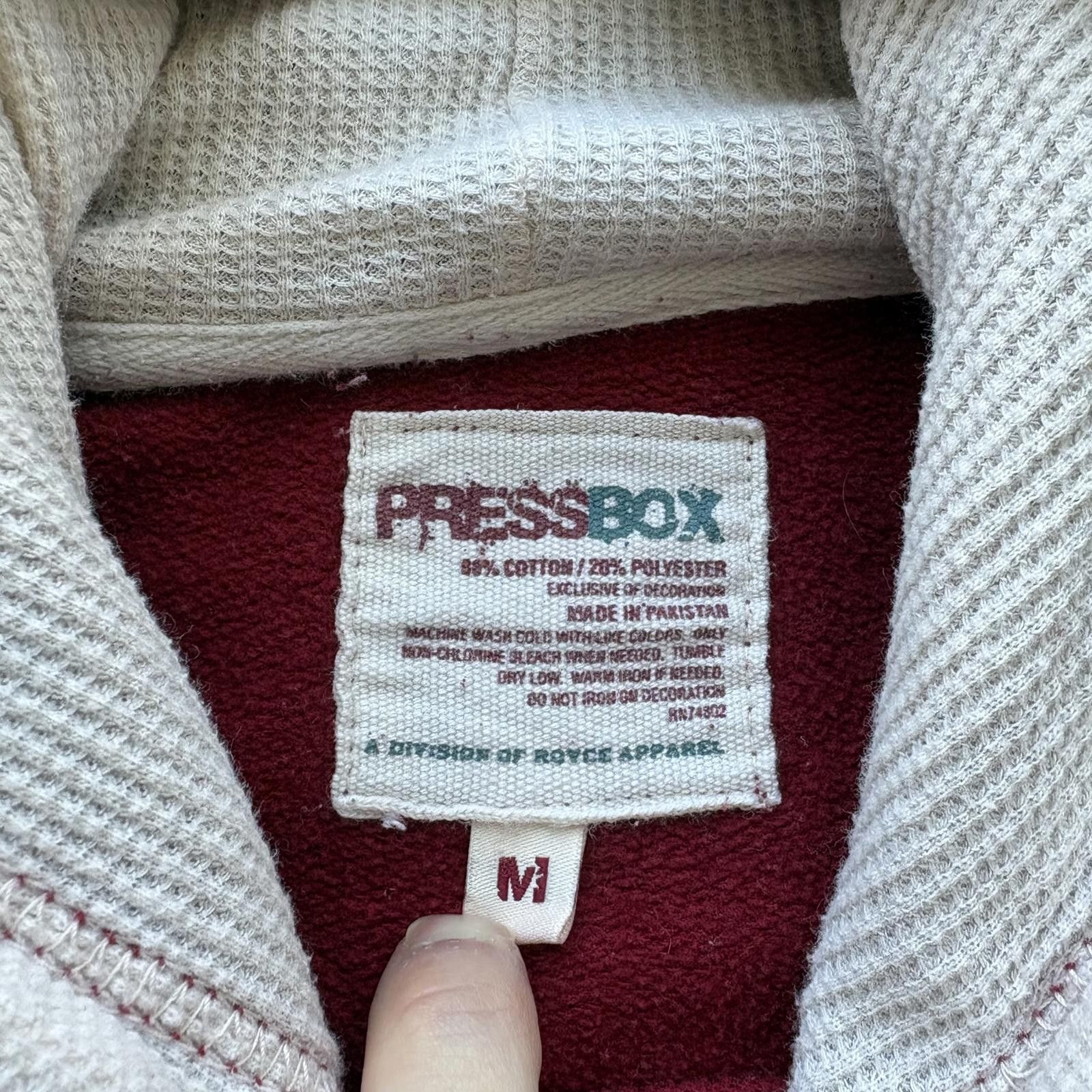 Vintage Vintage Y2K Alabama Crimson Tide Grunge Thermal Lined Hoodie Size M / US 6-8 / IT 42-44 - 2 Thumbnail
