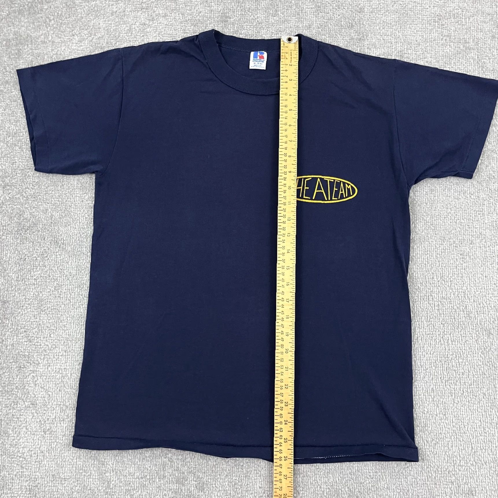 Russell Athletic VINTAGE Russell Athletic Graphic T-Shirt Men Medium Blue "A Team" 90s Made in USA Shirts Mens Size US M / EU 48-50 / 2 - 4 Thumbnail