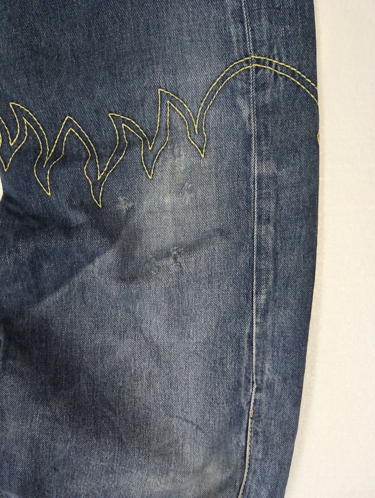 If Six Was Nine × Levi's × Vintage Levis Buckle Baggy Wide Leg Flamming Stitch Travis Scott Size US 30 / EU 46 - 9 Thumbnail