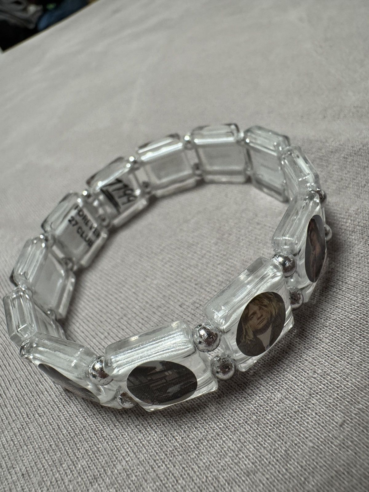 bazo1199 Forever 27club bracelet クリア Bazo 1199 White Forever 27 Club Bracelet One size | Depop