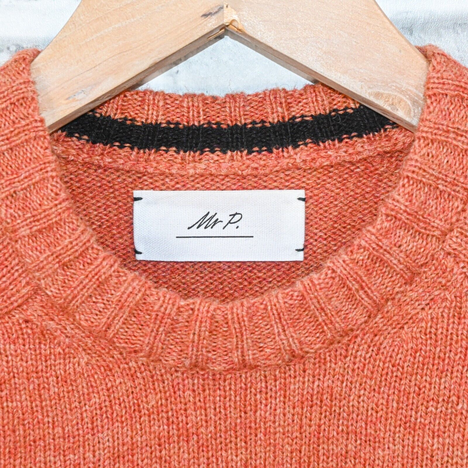 Porter Mr P. Mr Porter Mélange Shetland Wool Sweater Crew orange Size US S / EU 44-46 / 1 - 3 Thumbnail