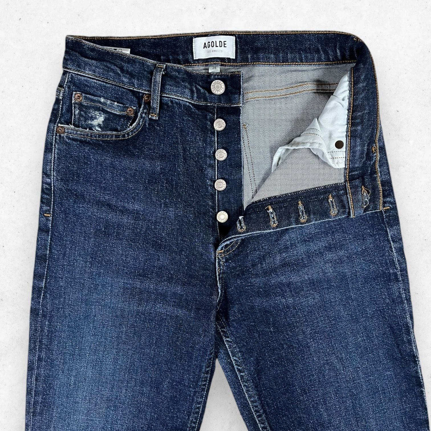 Agolde AGOLDE Nico High Rise Slim Fit Jeans Women's 26 Button Fly Size 26" / US 2 / IT 38 - 4 Thumbnail