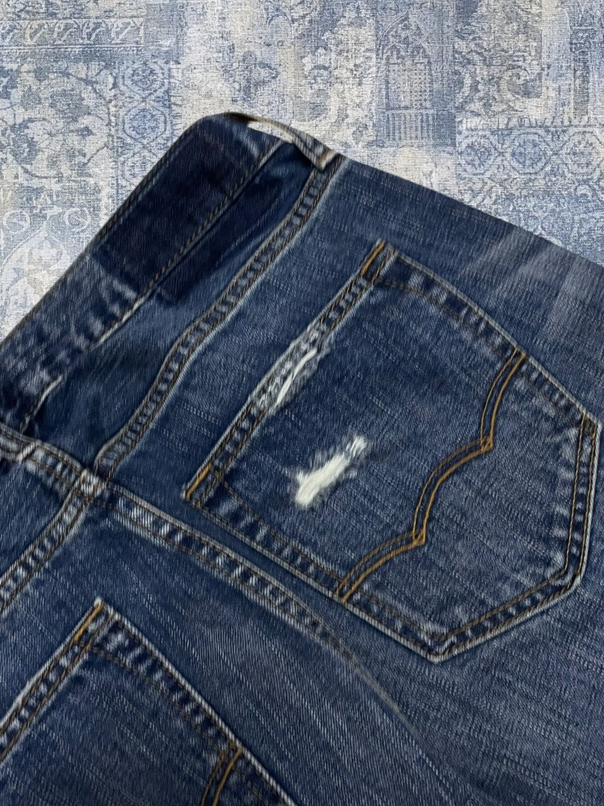 Japanese Brand Rare Designer American Eagle Outfiters Patchwork Distressed Size US 31 - 15 Thumbnail