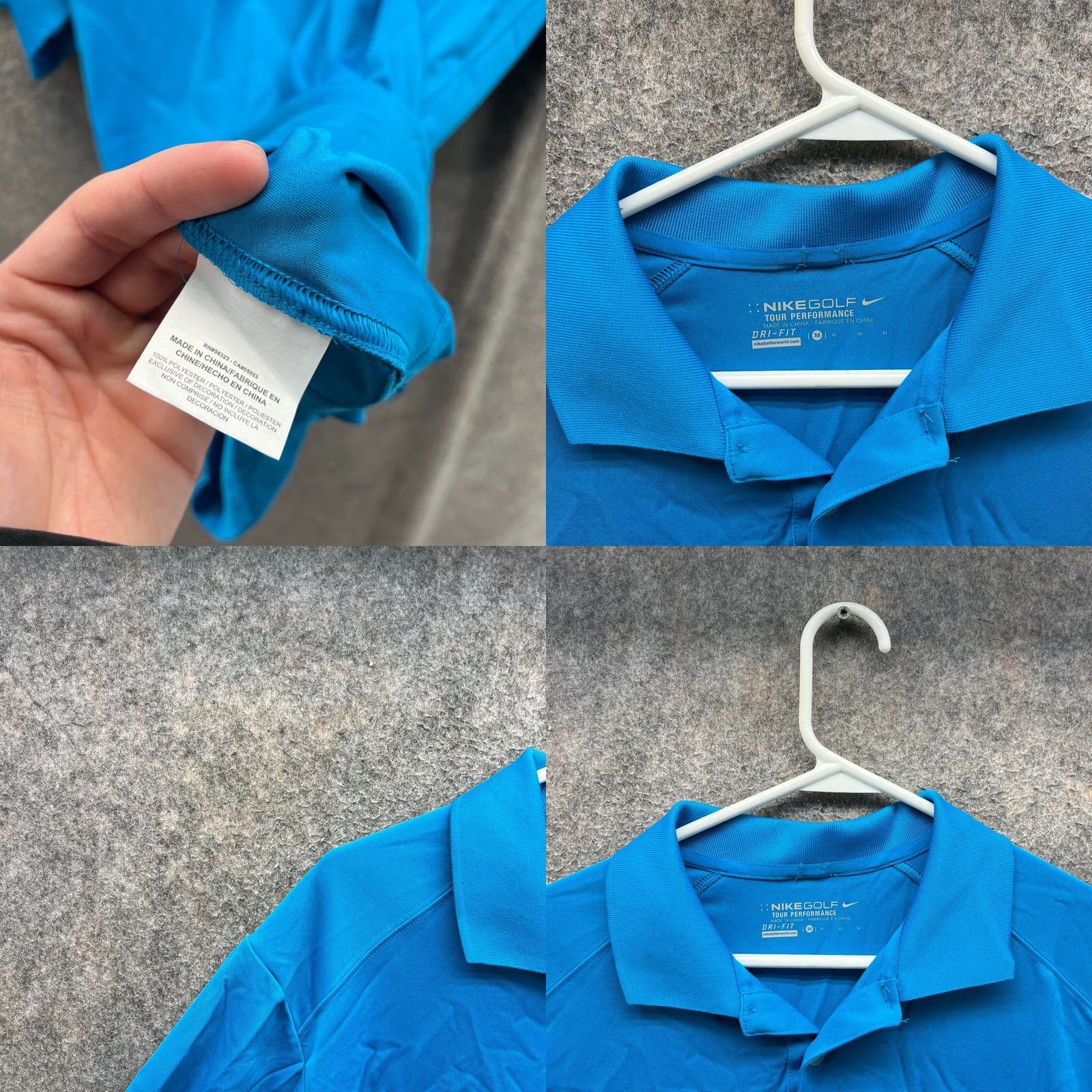 Nike VINTAGE Nike Polo Shirt Mens Medium Blue Golf Tour Performance Dri Fit Shirt Size US M / EU 48-50 / 2 - 8 Thumbnail