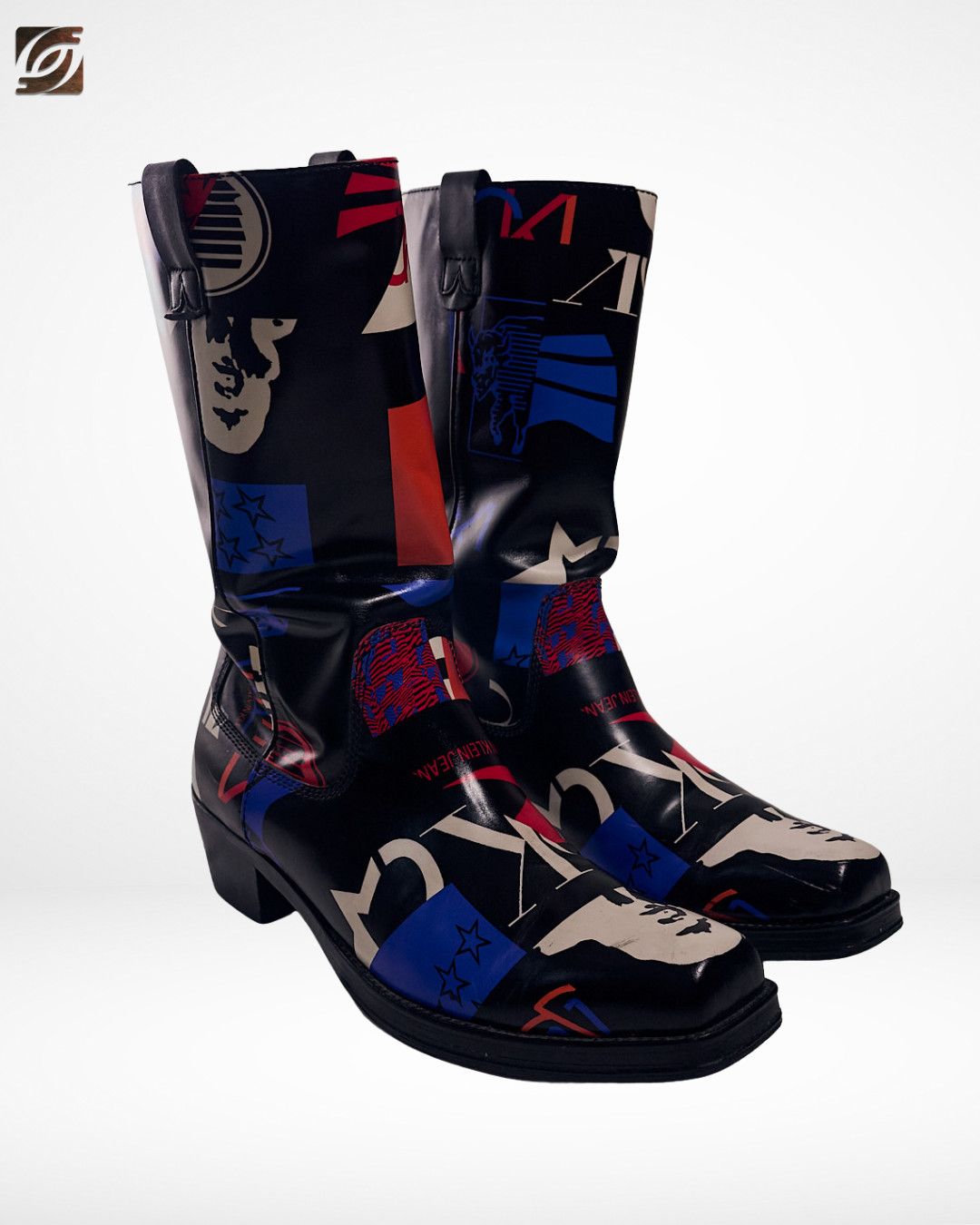 Raf Simons for Calvin Klein SS18 Capsule Buffalo Print Cowboy Boots Size US 11 / EU 44 - 6 Thumbnail