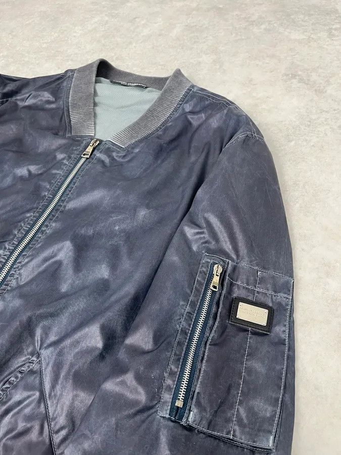 Dolce & Gabbana 2000s Dolce & Gabbana Navy Nylon Multi-Pocket Bomber Jacket Size US L / EU 52-54 / 3 - 9 Thumbnail