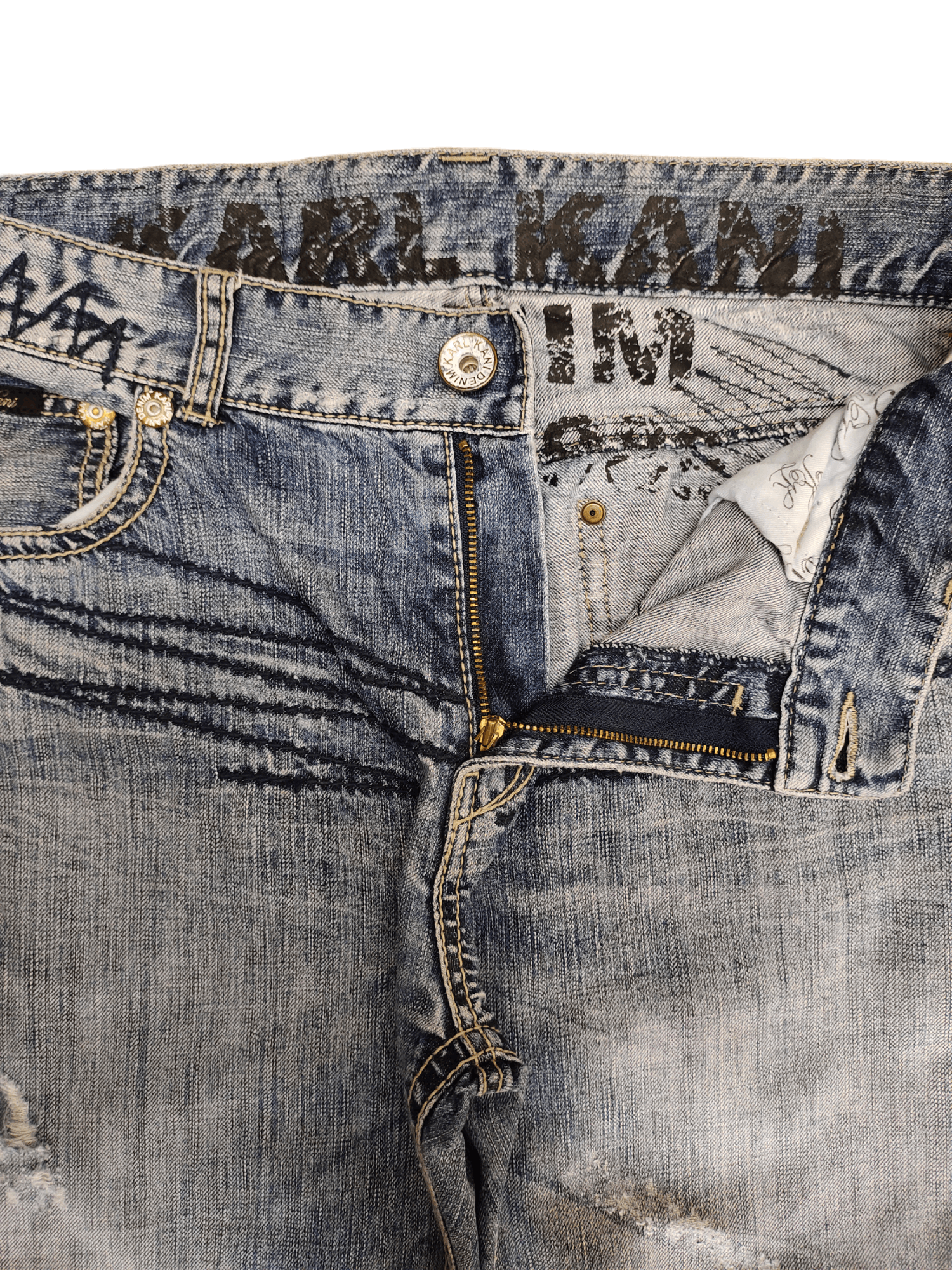 Karl Kani Baggy Jeans Karl Kani Design Denim Wide Loose Leg Y2k Jnco Size US 36 / EU 52 - 17 Thumbnail