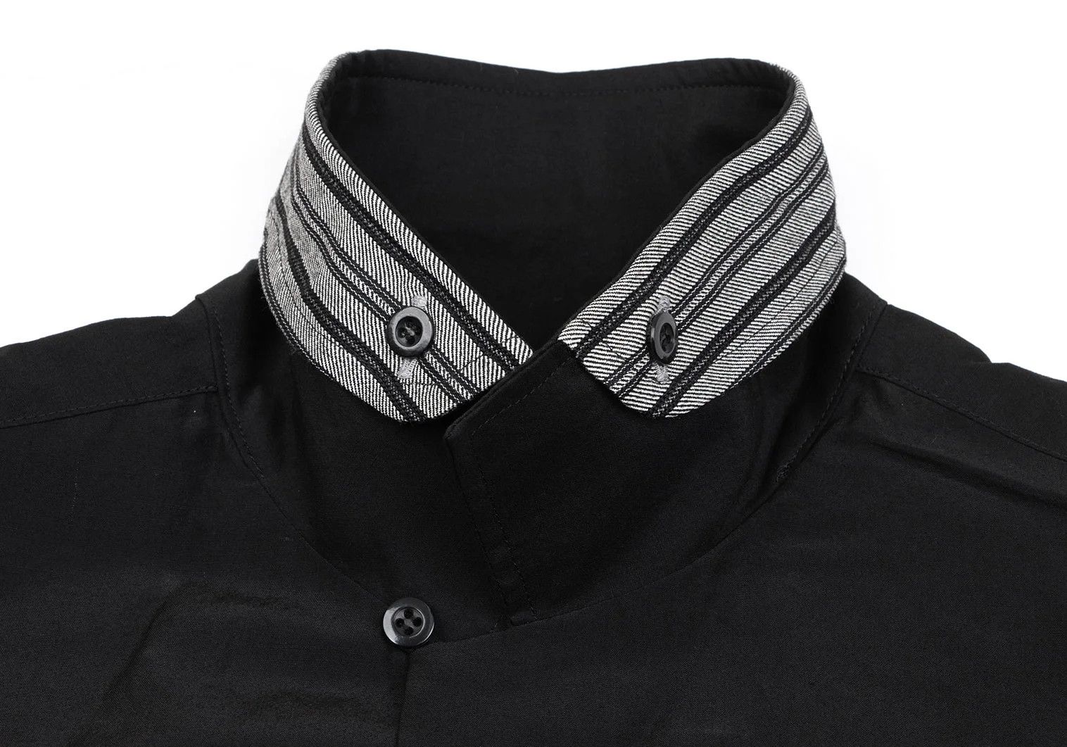 Yohji Yamamoto Yohji Yamamoto Silk Blend Open Collar Shirt Size US L / EU 52-54 / 3 - 4 Thumbnail