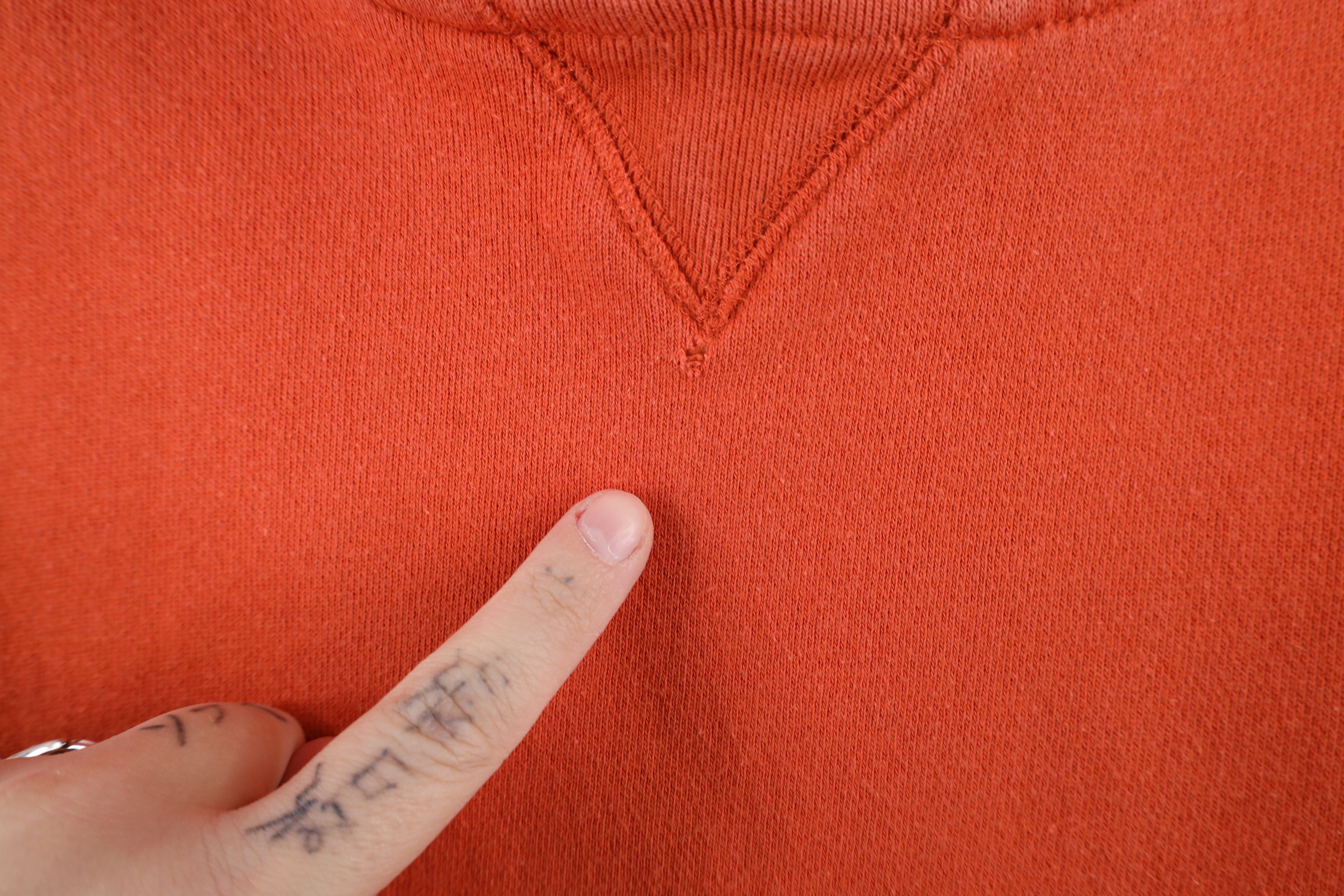 Vintage Vintage 90s Streetwear Heavyweight Hoodie Sweatshirt Orange Size US XL / EU 56 / 4 - 5 Thumbnail