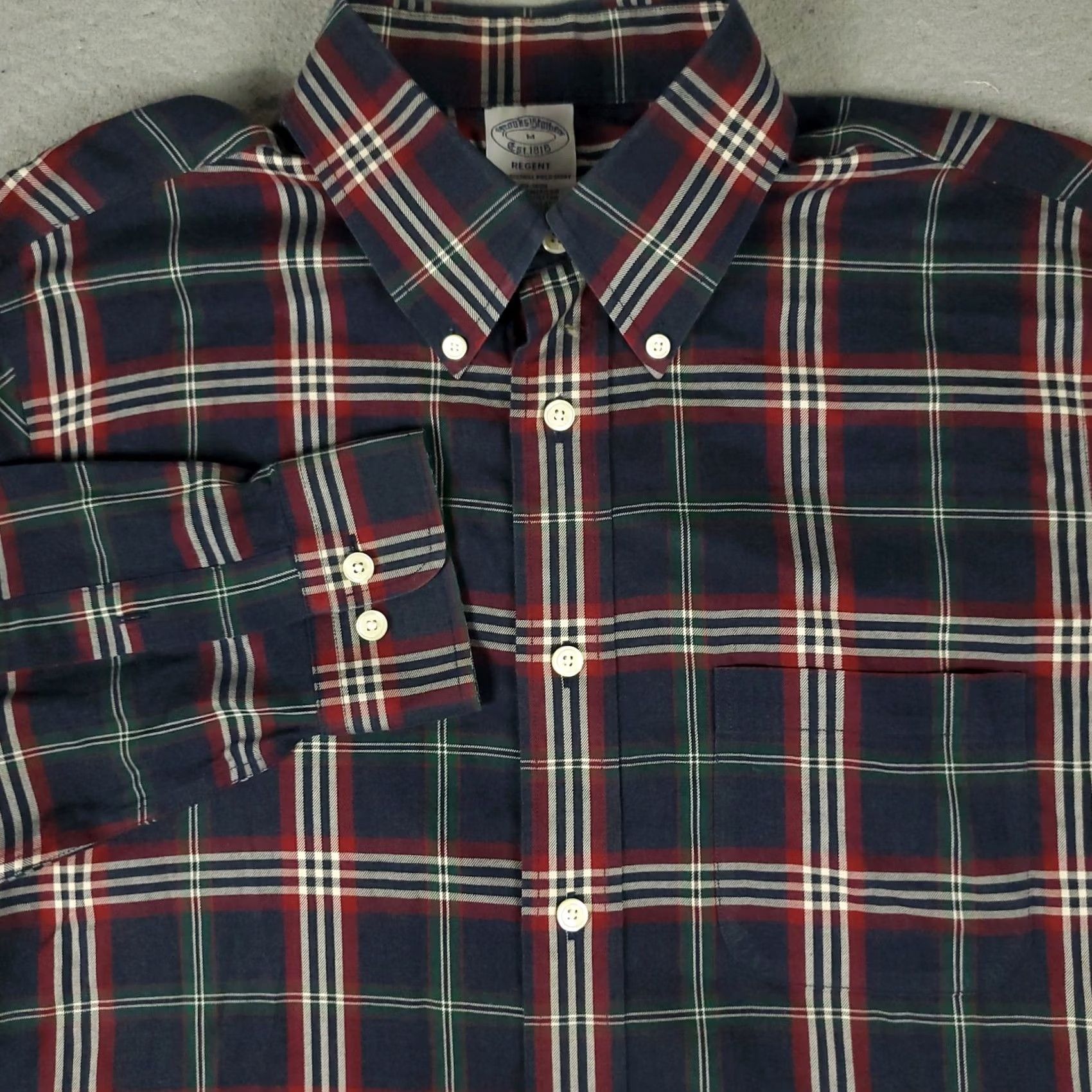 Brooks Brothers Brooks Brothers Shirt Mens Medium Blue Plaid Regent Button Up Long Sleeve Size US M / EU 48-50 / 2 - 2 Thumbnail