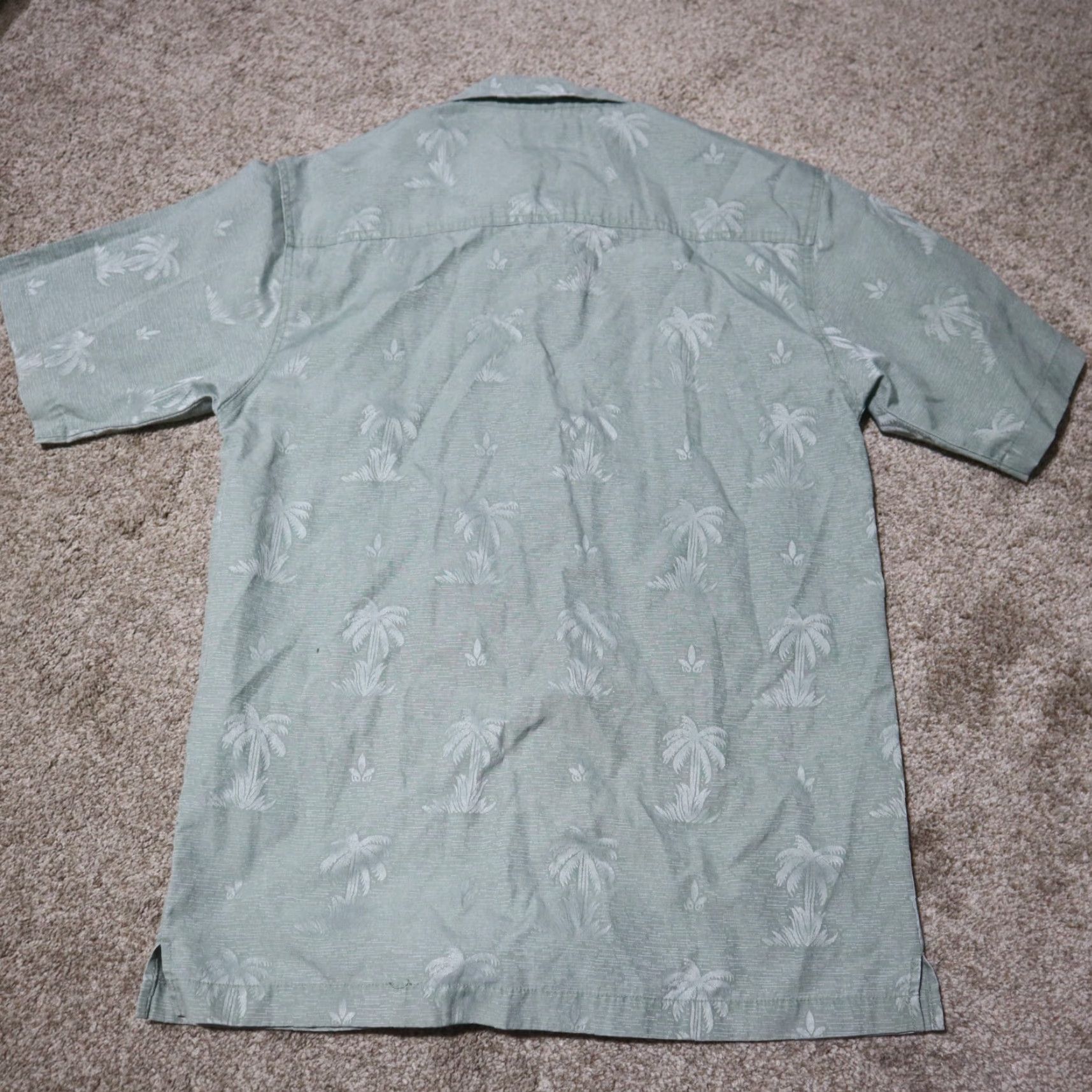 Faded Glory Faded Glory Shirt Button-Up Hawaiian Casual Men's S Small Blue Gray Floral Short Sleeve Size US S / EU 44-46 / 1 - 8 Thumbnail