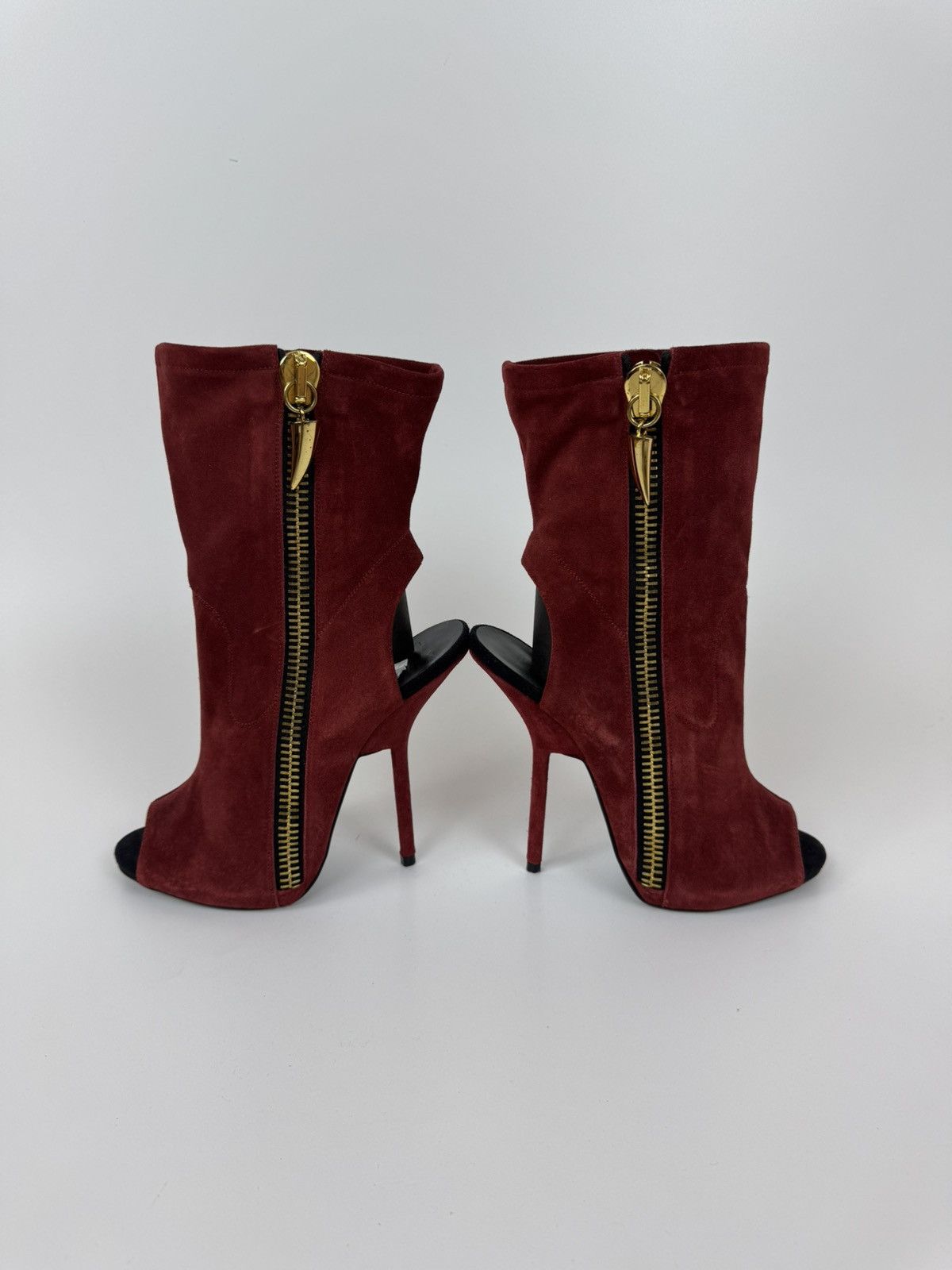 Giuseppe Zanotti Giuseppe Zanotti Open Ankle Boots Suede Stiletto High Heel Size US 10 / IT 40 - 2 Thumbnail