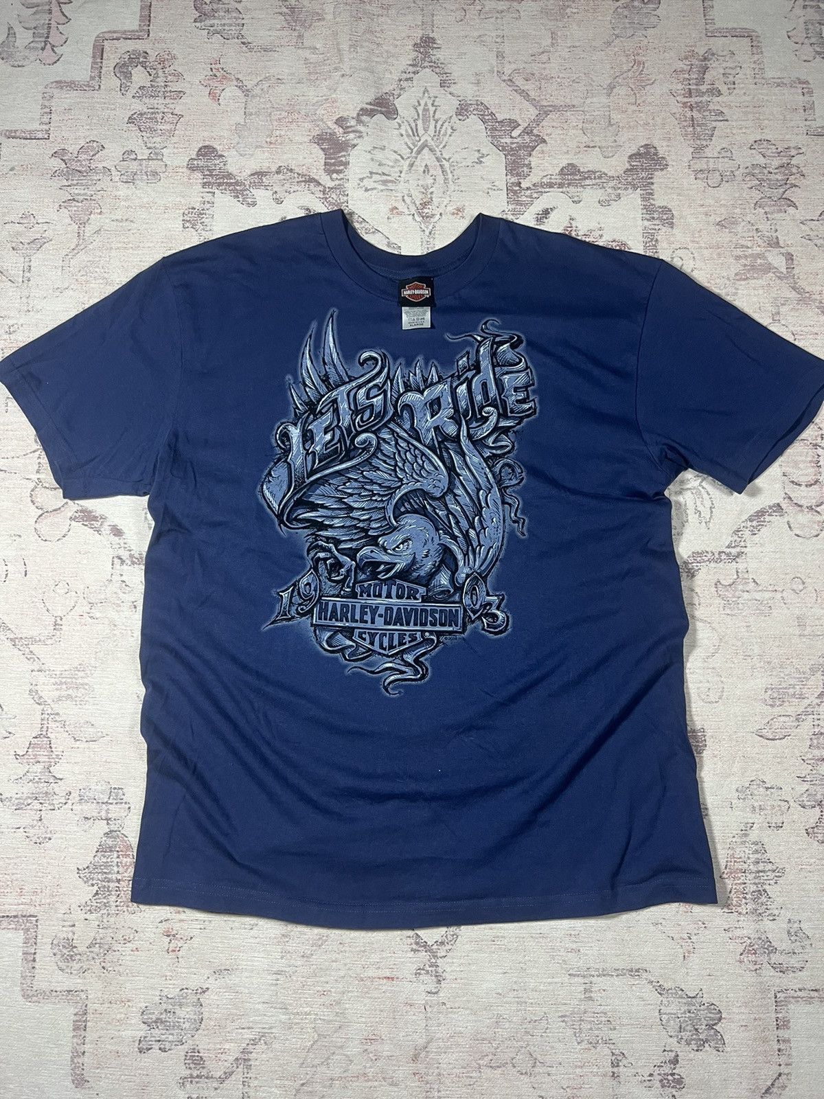 Harley Davidson Vintage Y2K Phantom Harley Davidson Biker Illinois Tee Size US XL / EU 56 / 4 - 1 Thumbnail