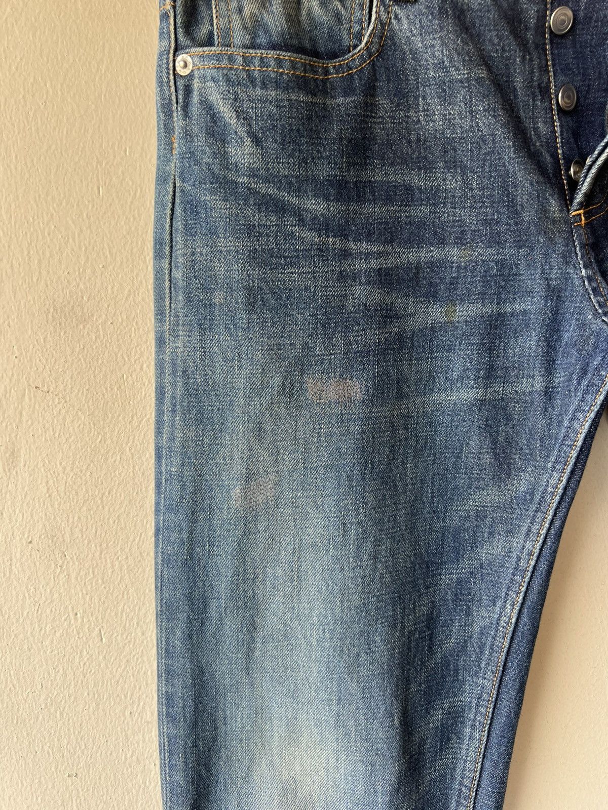 A.P.C. Vintage A.P.C. Aging Mud Faded Denim Selvedge Jeans Size US 29 - 11 Thumbnail