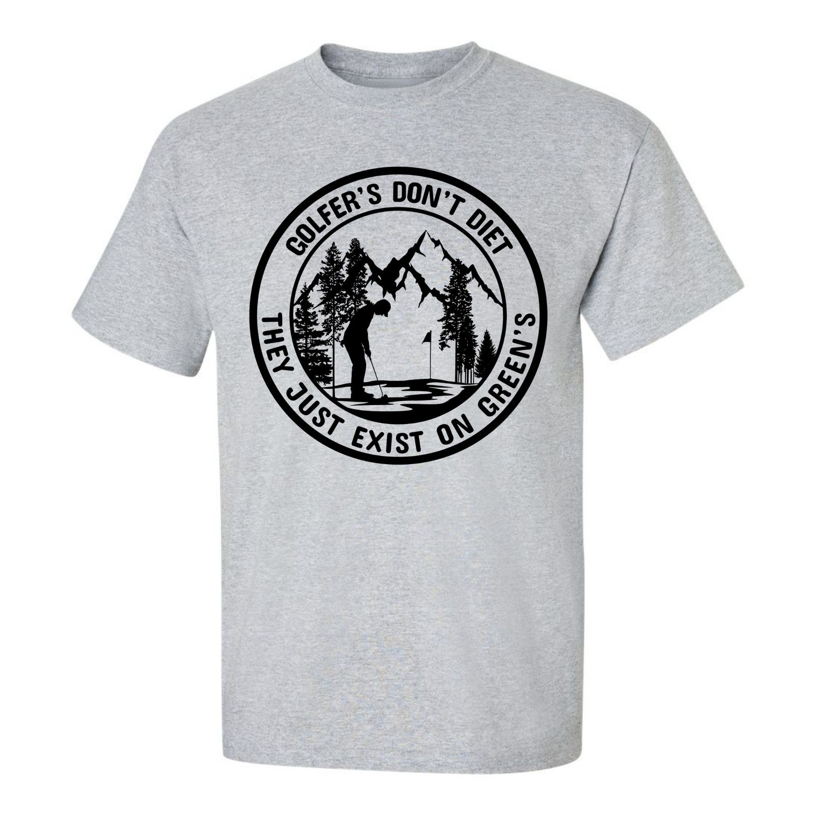 Gildan Golfers Don't Diet On Greens Funny Man Putting T-Shirt Size US L / EU 52-54 / 3 - 8 Thumbnail