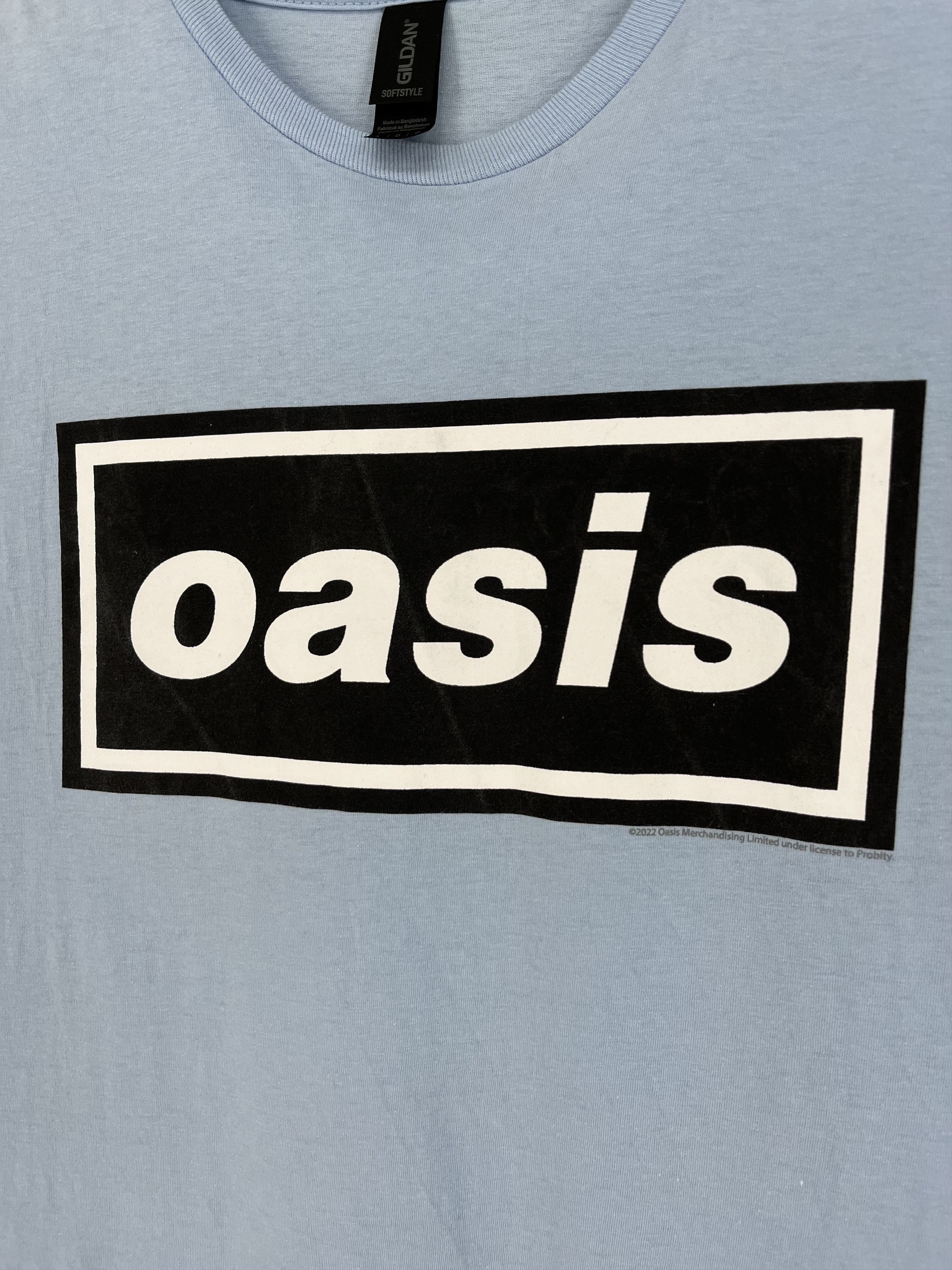 Band Tees Vintage Oasis Y2K Box Logo Sky White T Shirt Size US XL / EU 56 / 4 - 7 Thumbnail