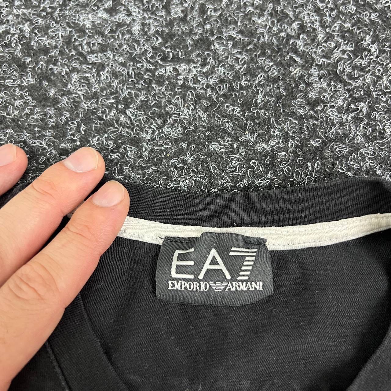 Emporio Armani Vintage Armani Big Logo Long Sleeve Avant Garde Affliction Size US S / EU 44-46 / 1 - 4 Thumbnail