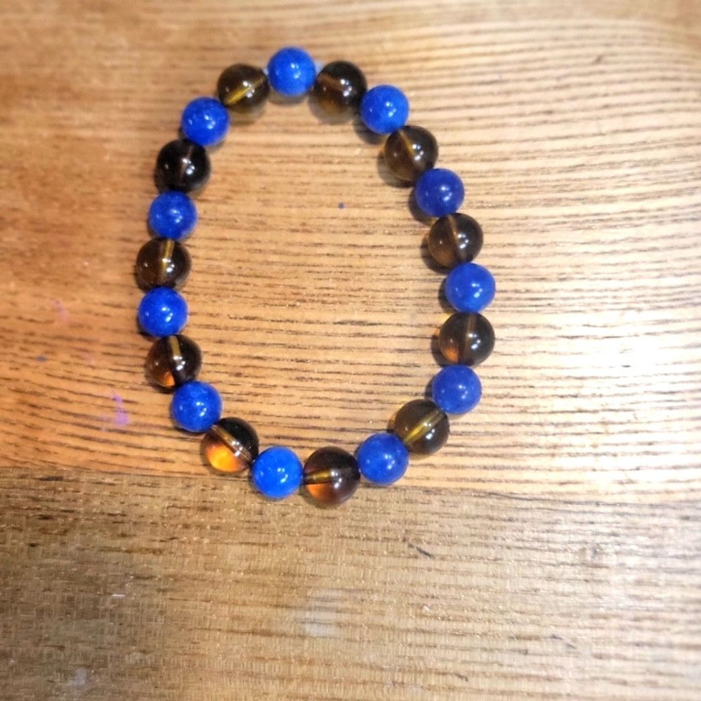 Other Blue Kyanite & Smoky Quartz stretchy bracelet Size ONE SIZE - 1 Thumbnail