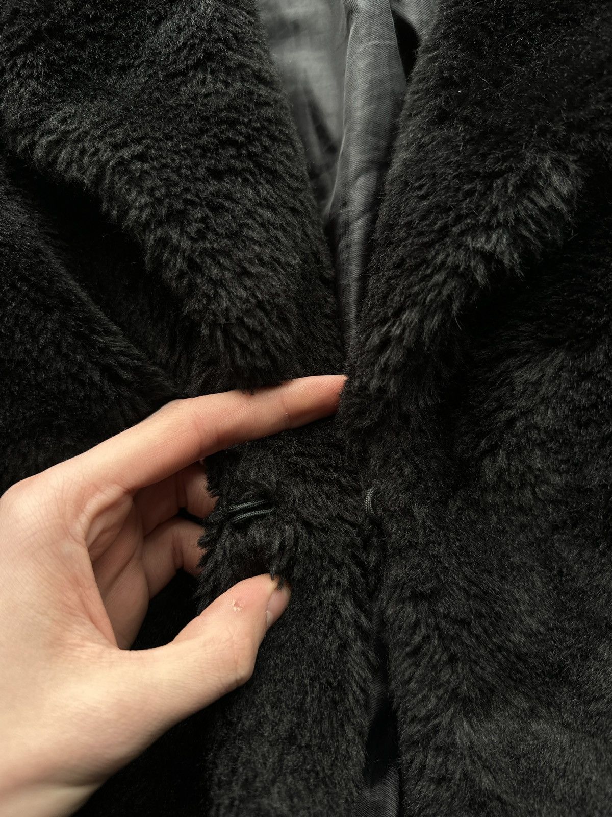 Other WMN LUXURY 🚨 FAUX FUR BLACK JACKEY Y2K OPIUM LONG SLEEVE Size M / US 6-8 / IT 42-44 - 6 Thumbnail