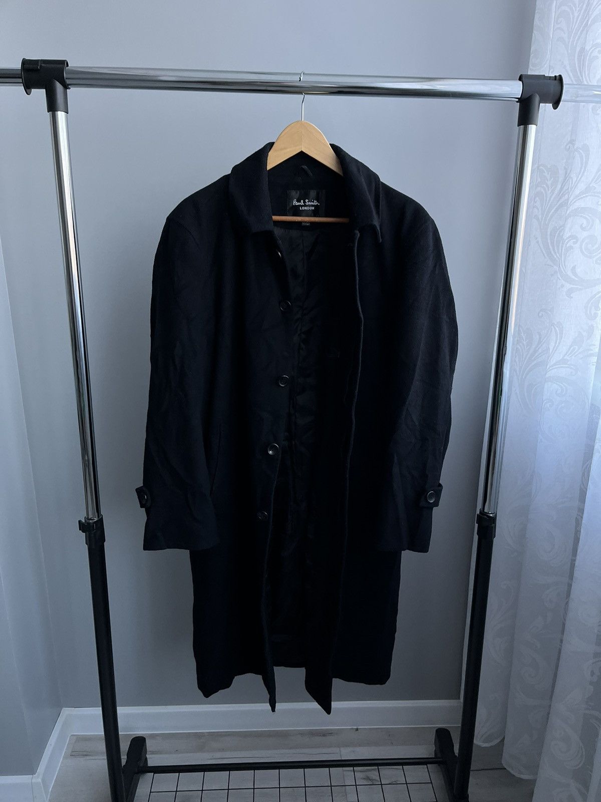 Le Grande Bleu (L.G.B.) × Paul Smith Vintage Paul Smith London Wool Coat Long Trench Jacket Japan Size US L / EU 52-54 / 3 - 6 Thumbnail