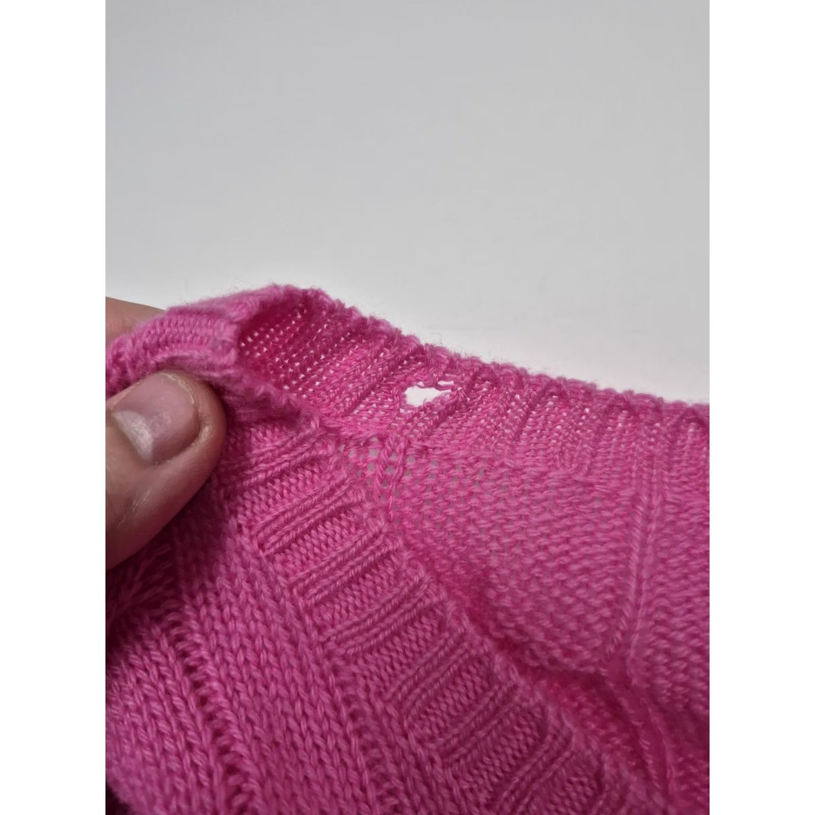 Ralph Lauren Ralph Lauren Purple Label Cashmere Sweater Cable Knit Italy Pink Women's XL FLAW Size XL / US 12-14 / IT 48-50 - 3 Thumbnail