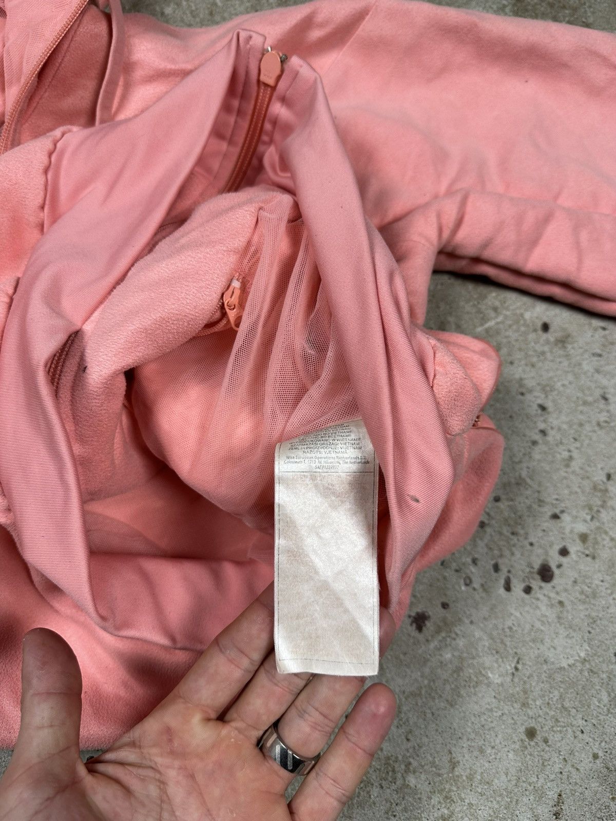 Nike × Vintage Vintage Y2K Nike Air Baby Pink Zip Hoodie Swoosh Size US S / EU 44-46 / 1 - 11 Thumbnail