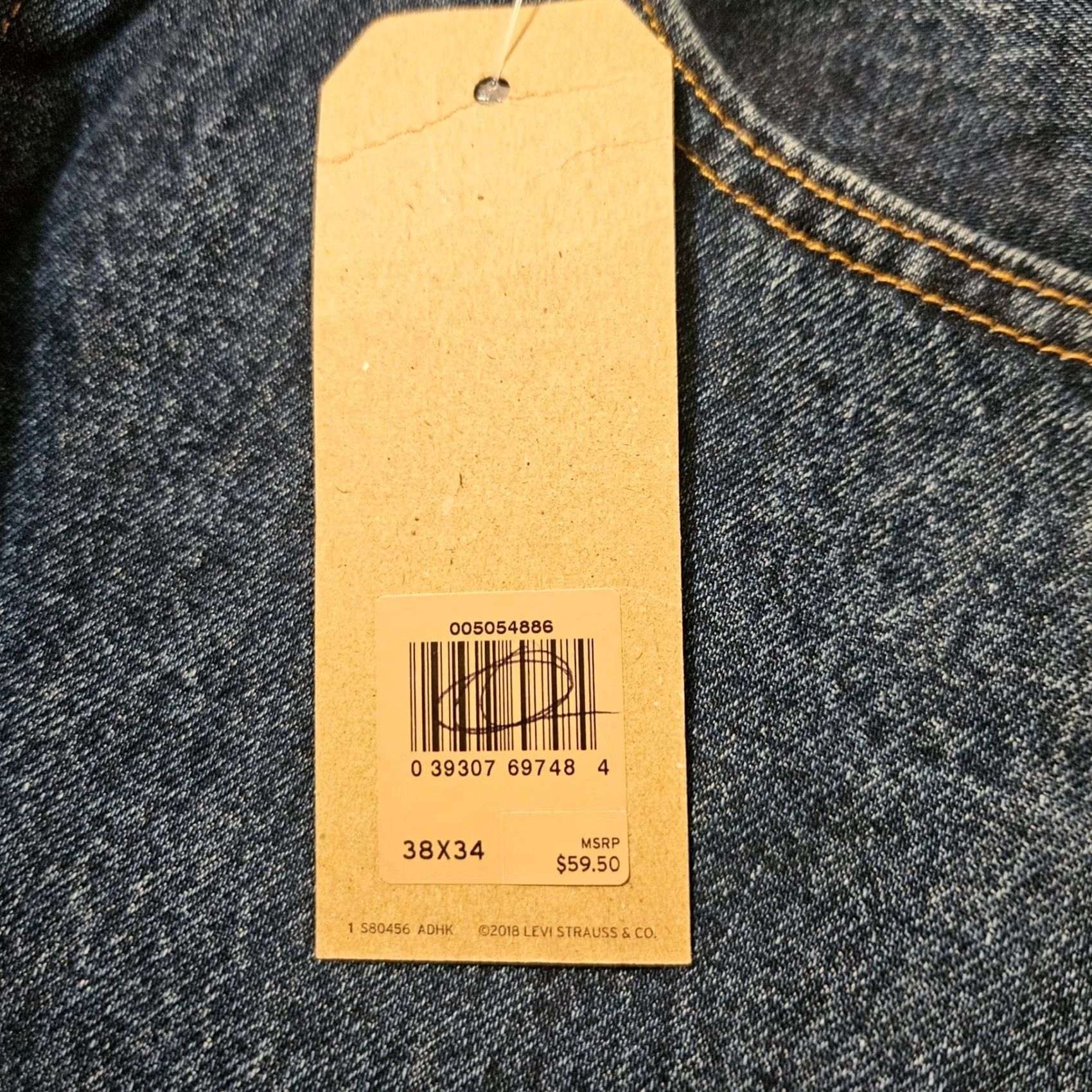 Levi's Levi's Jeans Regular Blue 38x34 Dark Wash 100% Cotton Mens Size US 38 / EU 54 - 5 Thumbnail