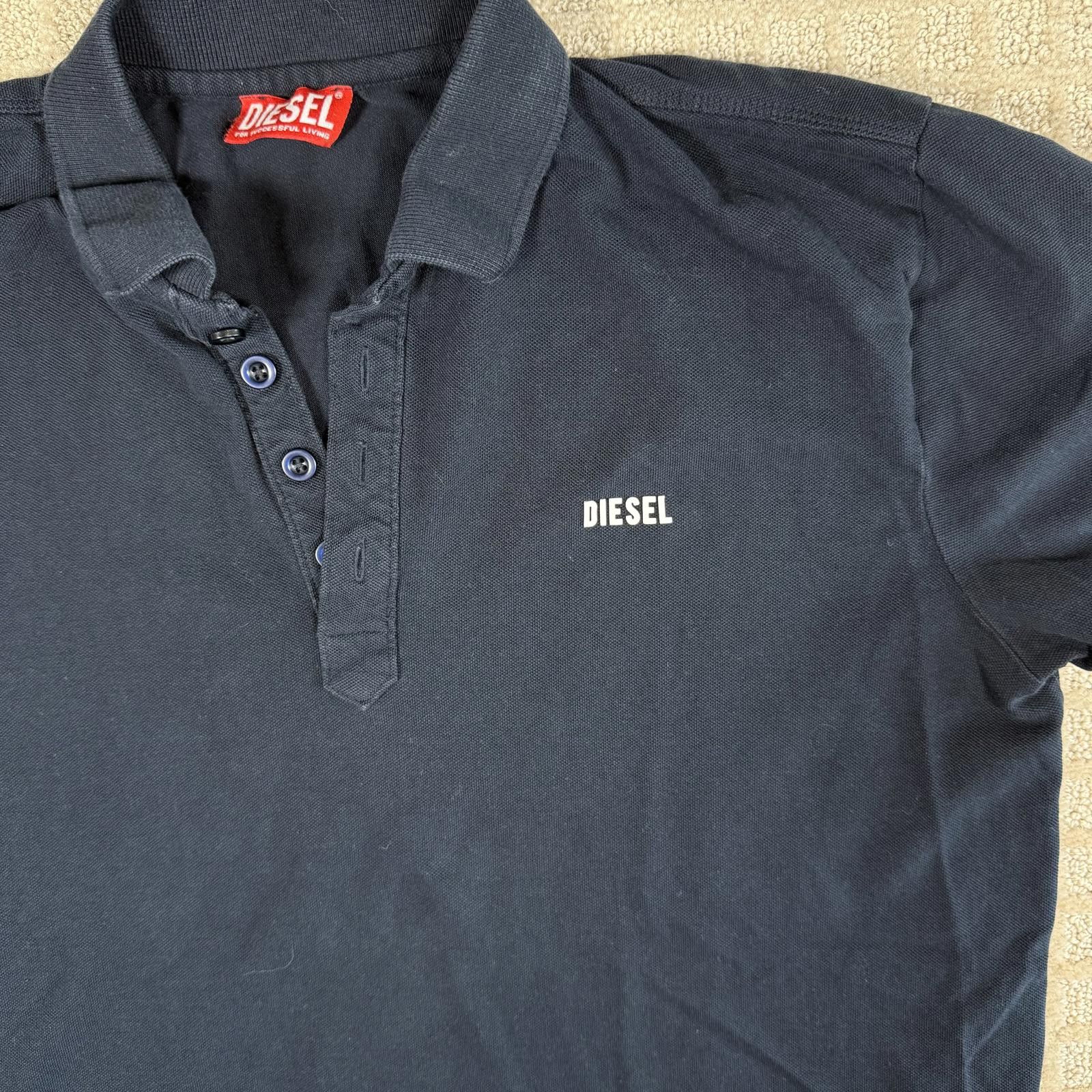 Diesel Vintage Diesel Polo Shirt Navy Y2K Mens Large Size US L / EU 52-54 / 3 - 2 Thumbnail