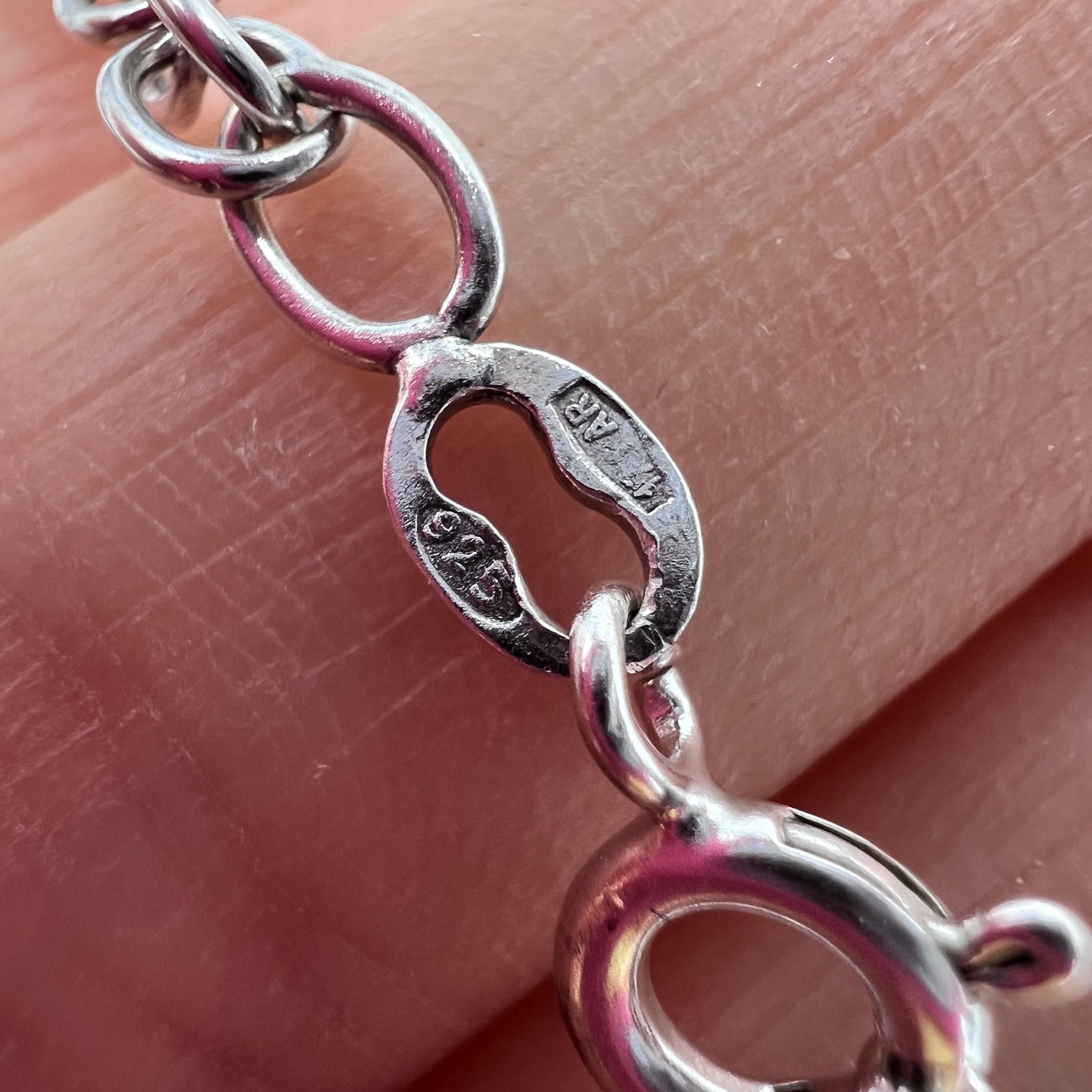 Sterling Silver Vintage Chain Necklace Sterling Silver 925 Signed 12.04gr Size ONE SIZE - 6 Thumbnail