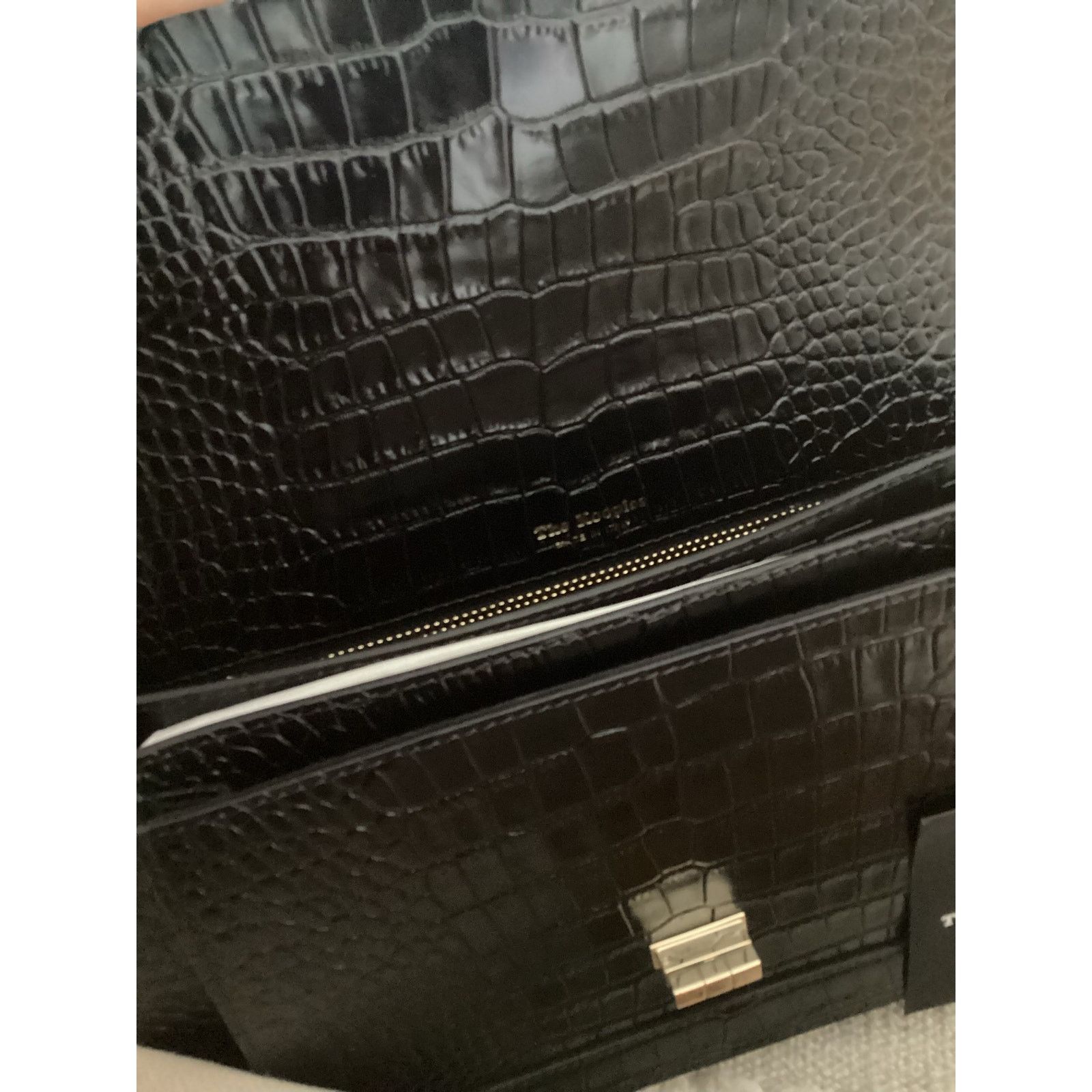 The Kooples NWT The Kooples Emily Embossed Black Med Crossbody Bag $545 Size ONE SIZE - 7 Thumbnail