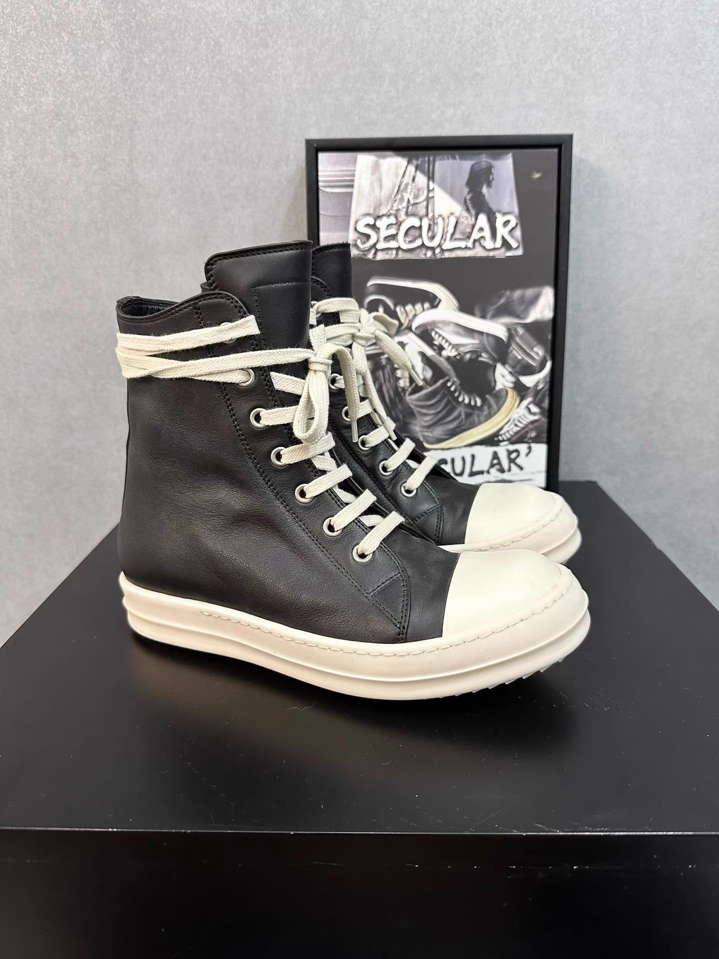 Rick Owens Rick Owens Mainline Leather "Big Converse" K34 Size US 6 / IT 36 - 4 Thumbnail