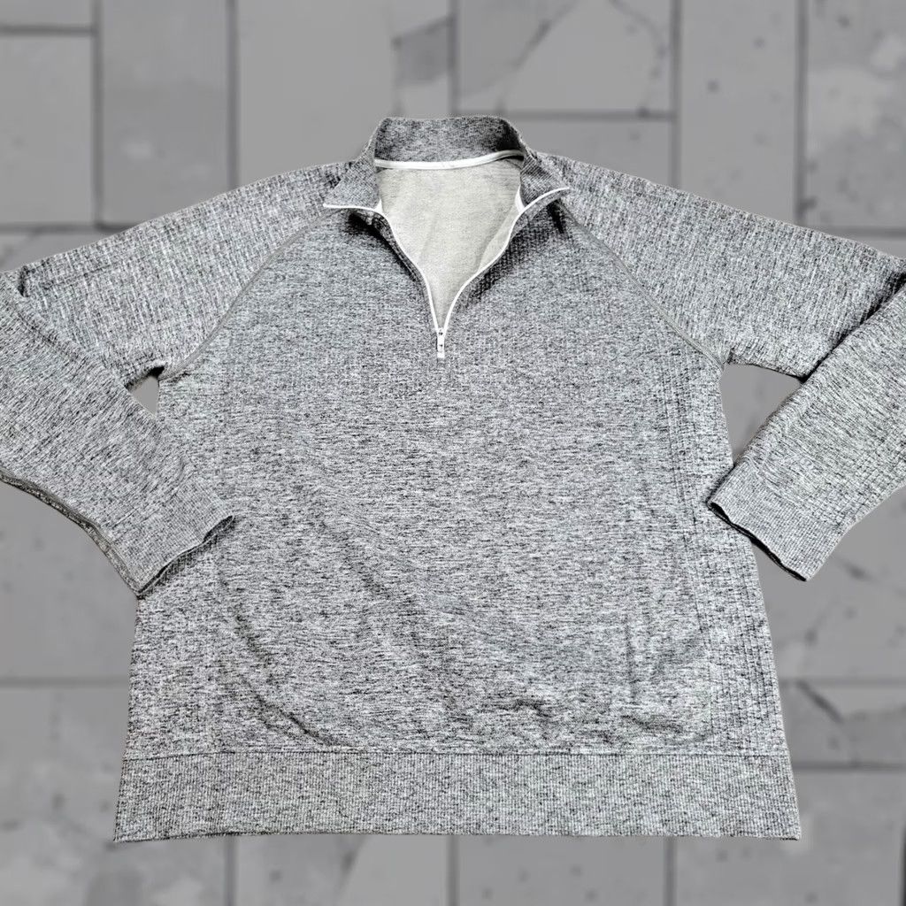 Lululemon Lululemon Mens Shirt Large Gray Heather 1/4 Zip Raglan Engineered Warmth Size US L / EU 52-54 / 3 - 1 Thumbnail