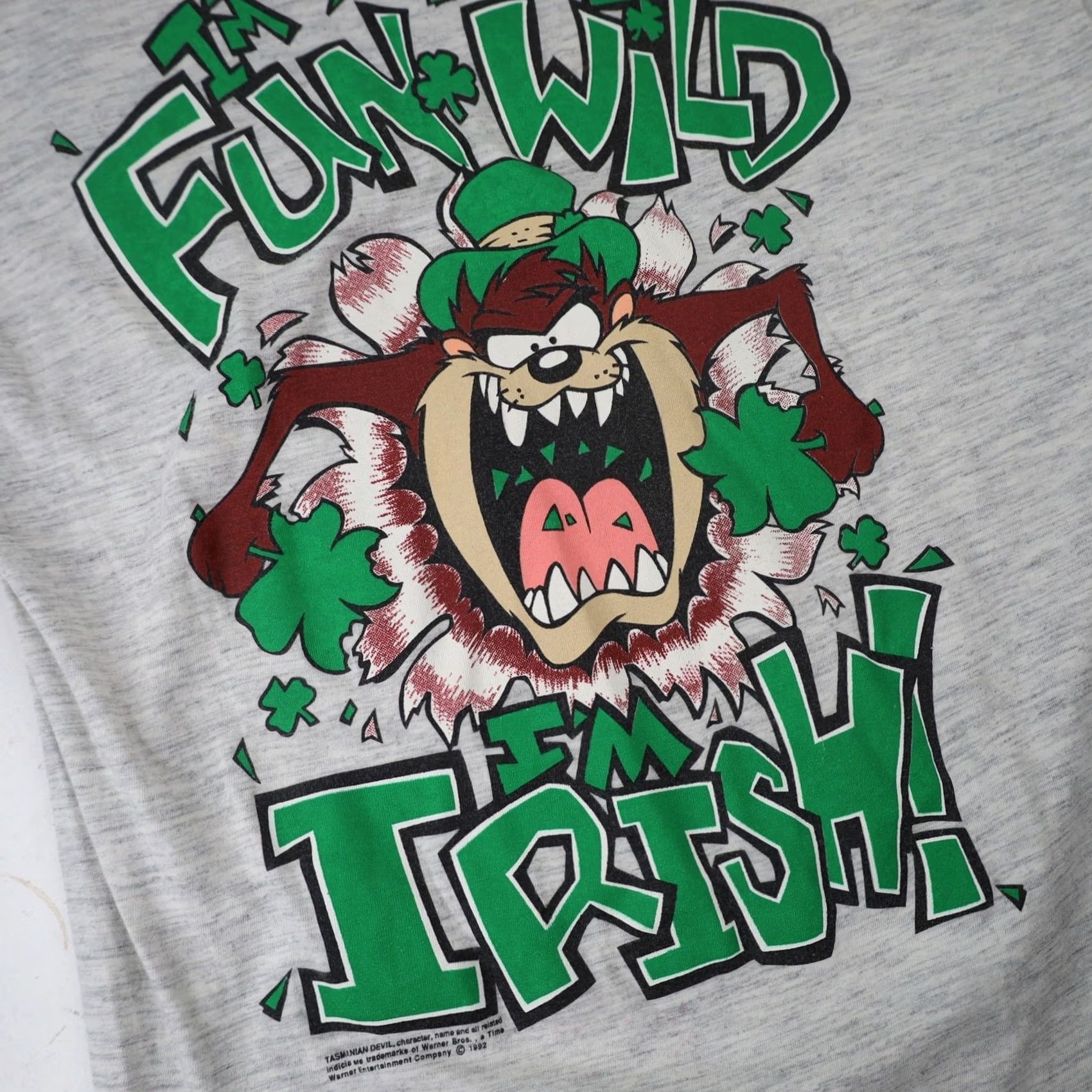 Vintage VINTAGE Taz "Im Irish" St Patrick's Day Graphic T Shirt Mens M Gray Size US M / EU 48-50 / 2 - 4 Thumbnail