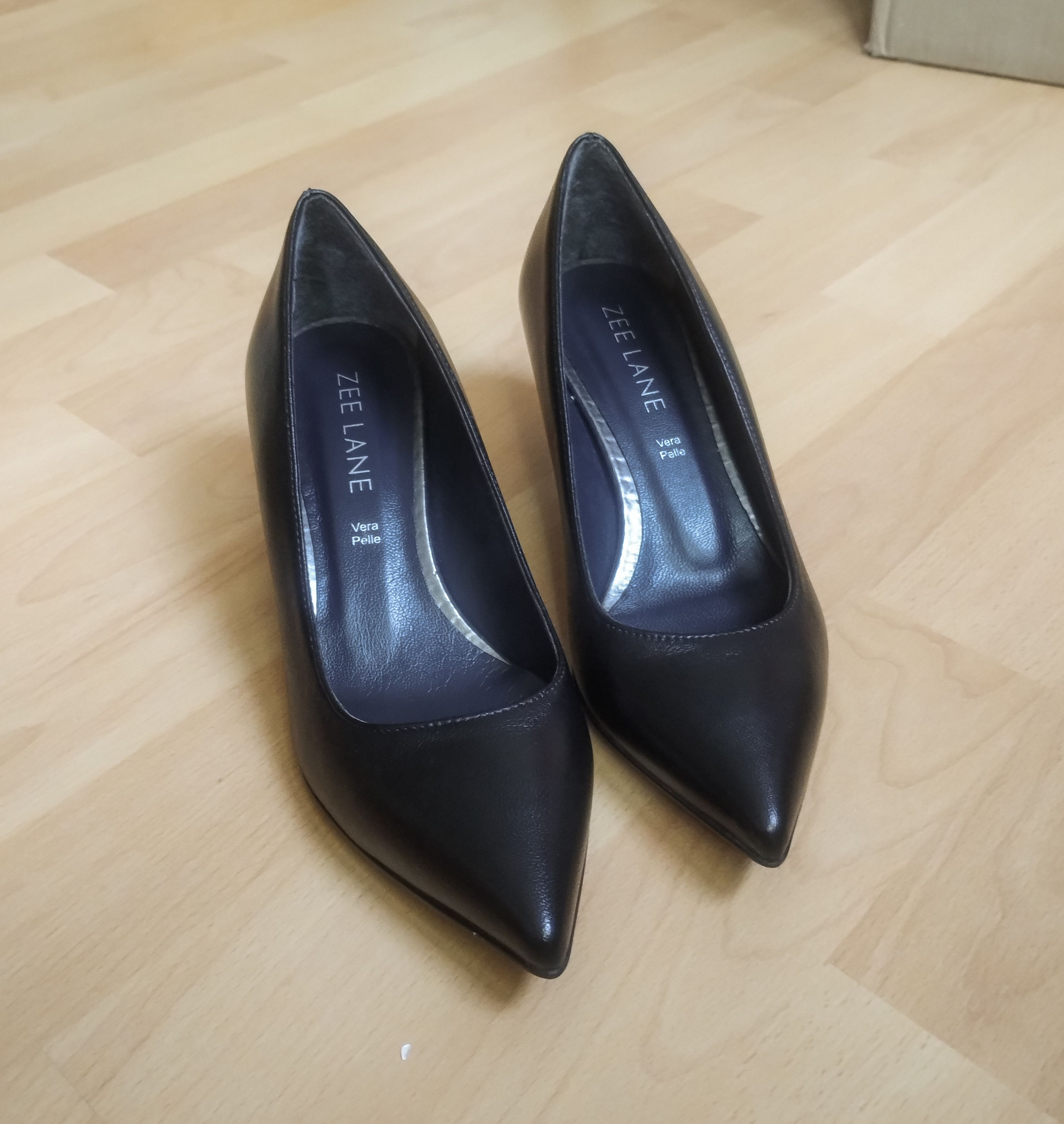 Other Zee lane Black Leather Heels - Size 37 - Perfect condition Size US 7 / IT 37 - 2 Thumbnail