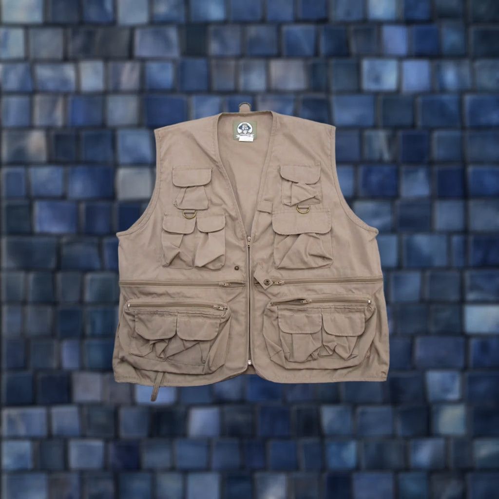 Vintage Uncle Milty Vest Men Size L Beige Khaki Tan Multi-Pocket Fly Fishing Hunting Fish Game Bag Size US L / EU 52-54 / 3 - 1 Thumbnail