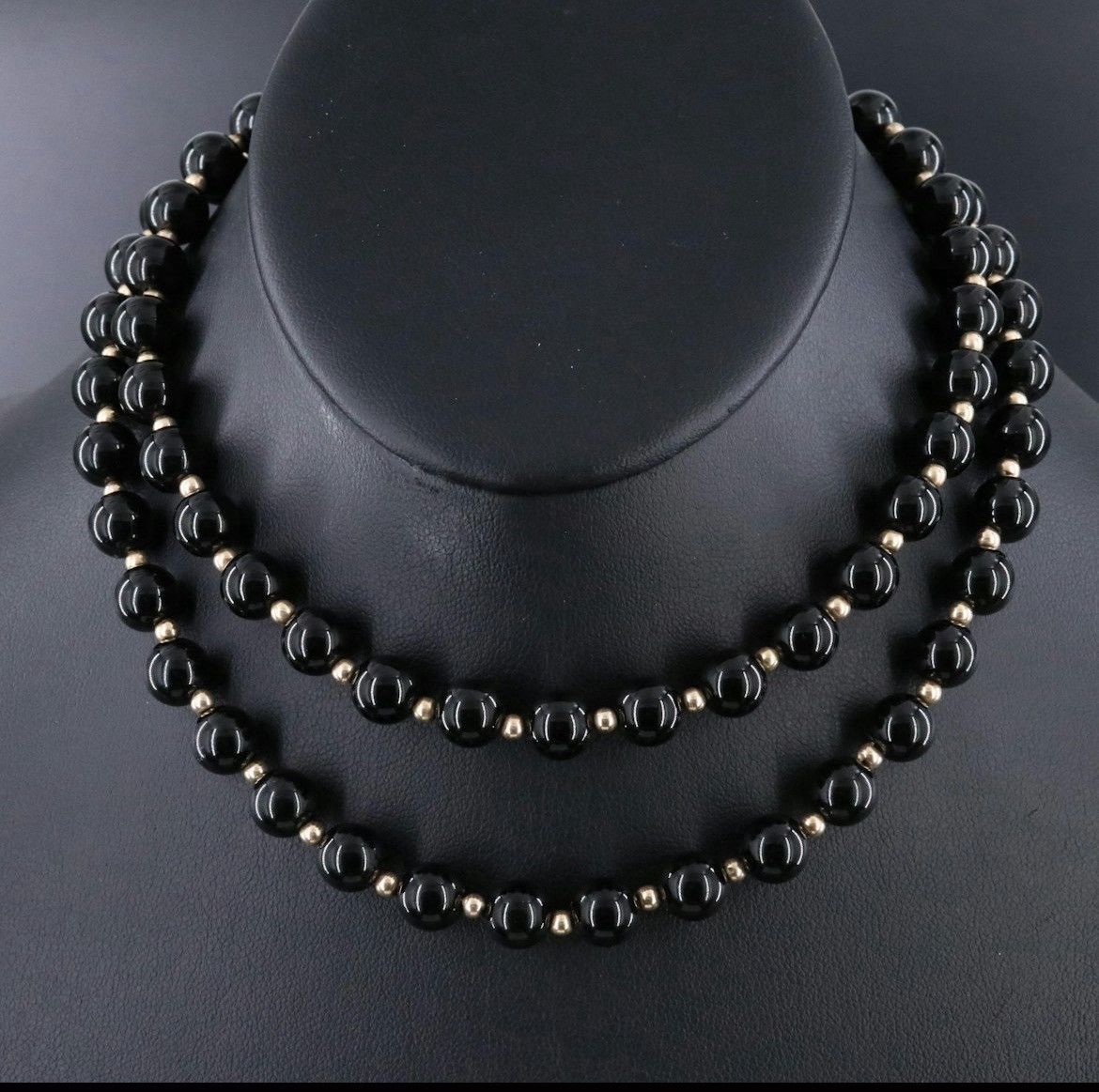 Other 14K Black Onyx Bead Necklace Size ONE SIZE - 3 Thumbnail