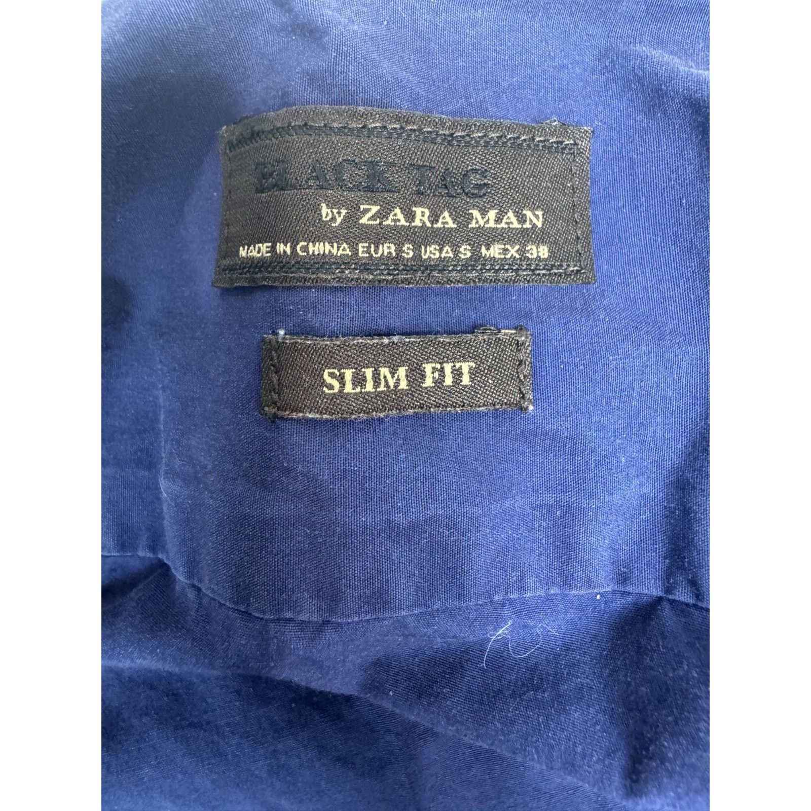 Zara Zara Man Slim Fit Blue Button-Down Shirt Stand Collar Small Size US S / EU 44-46 / 1 - 2 Thumbnail