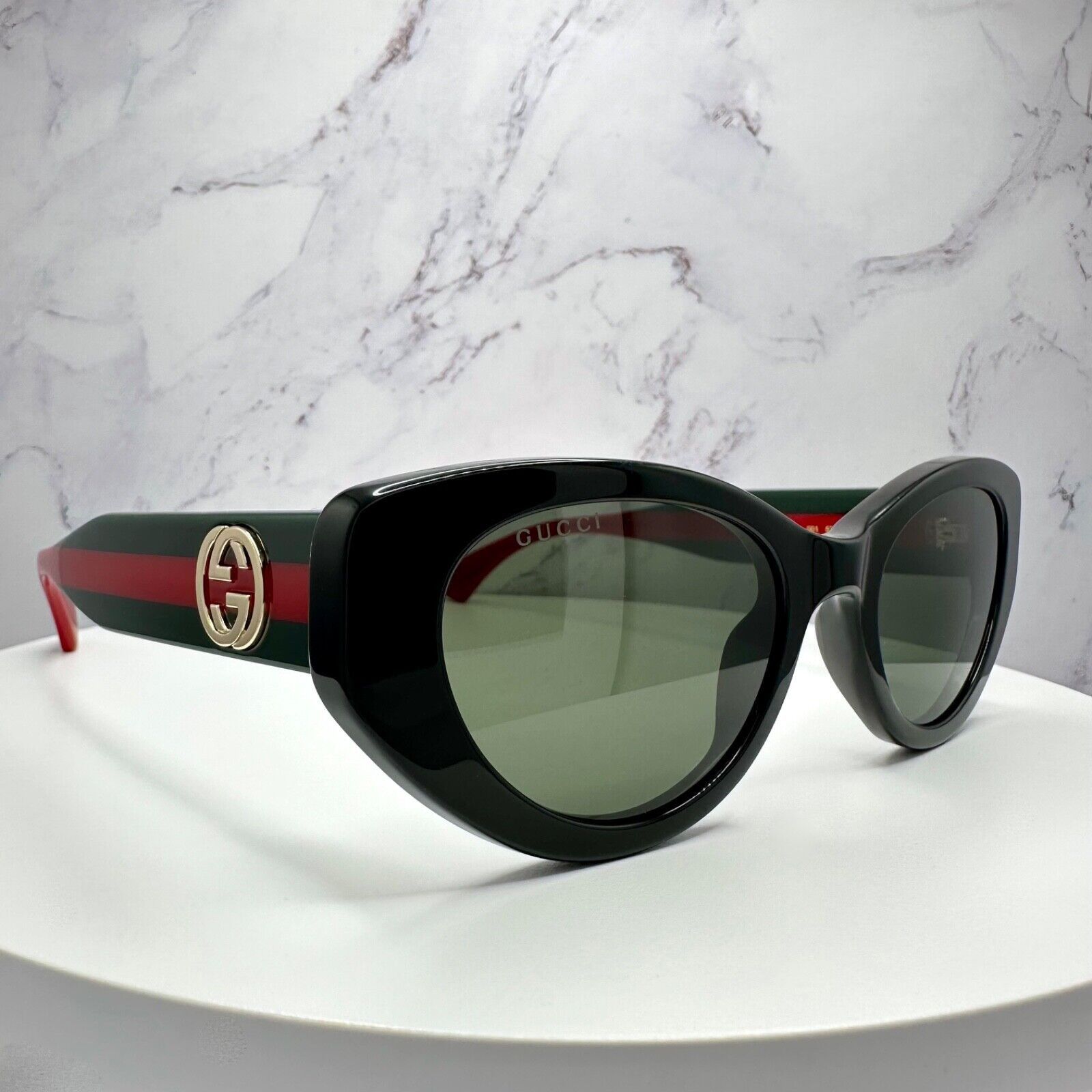 Gucci GUCCI Sunglasses Black Newest Collection Metal Logo Cat Eye Size ONE SIZE - 15 Thumbnail