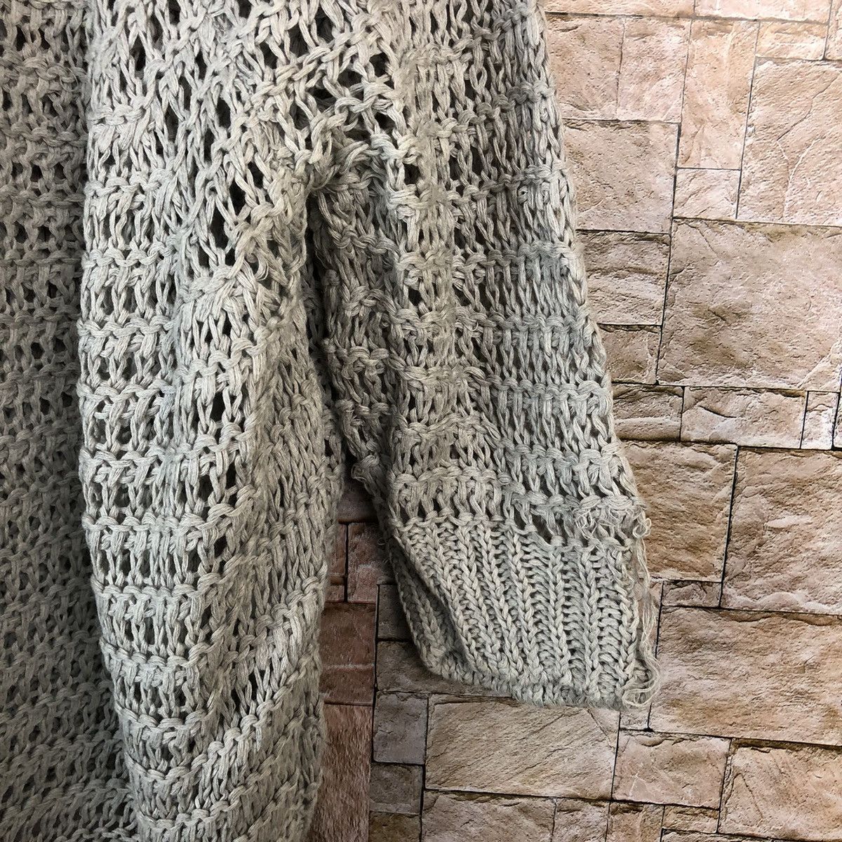 Homespun Knitwear Galevie Vie Grey crochet vintage Knitwear #A507 Size S / US 4 / IT 40 - 8 Thumbnail