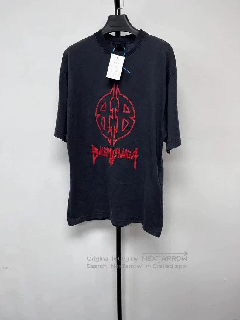 Balenciaga Balenciaga FW23 Logo Print Short Sleeve T-Shirt. Size US XXS / EU 40 - 1 Thumbnail
