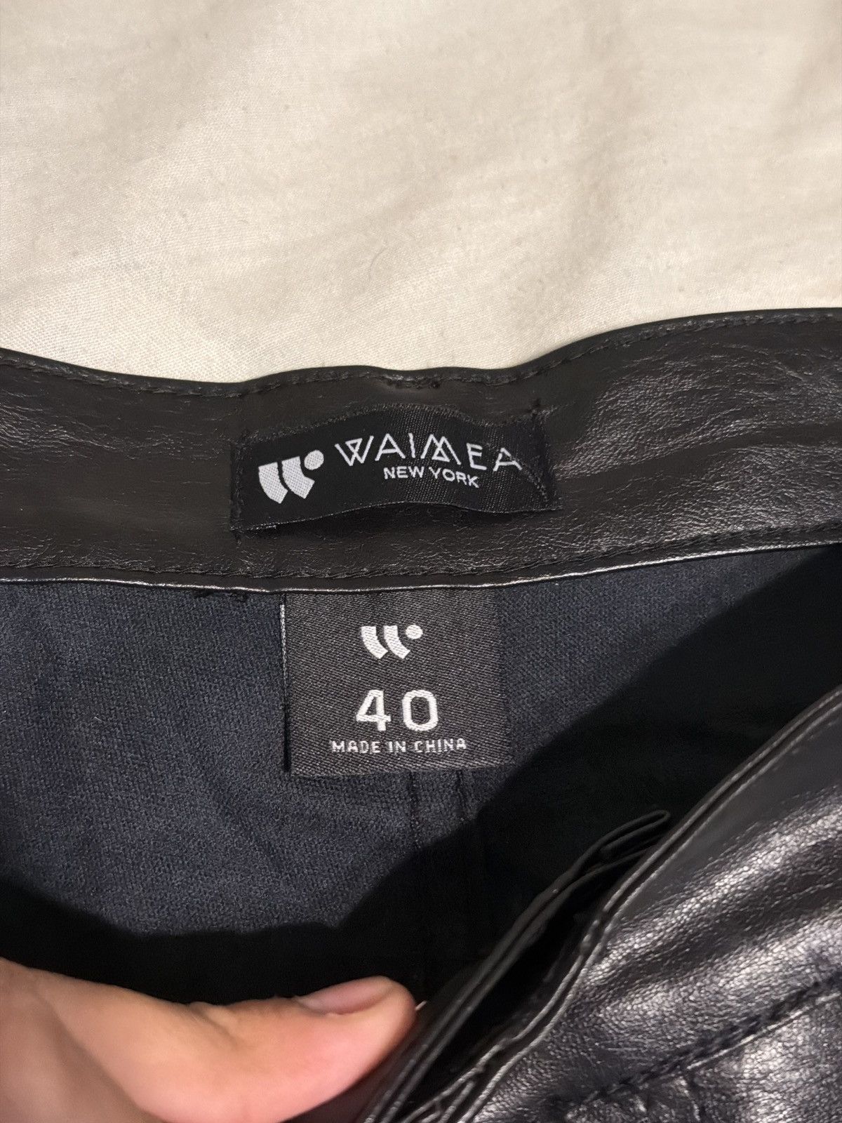 If Six Was Nine Black leather jorts Size US 40 / EU 56 - 3 Thumbnail