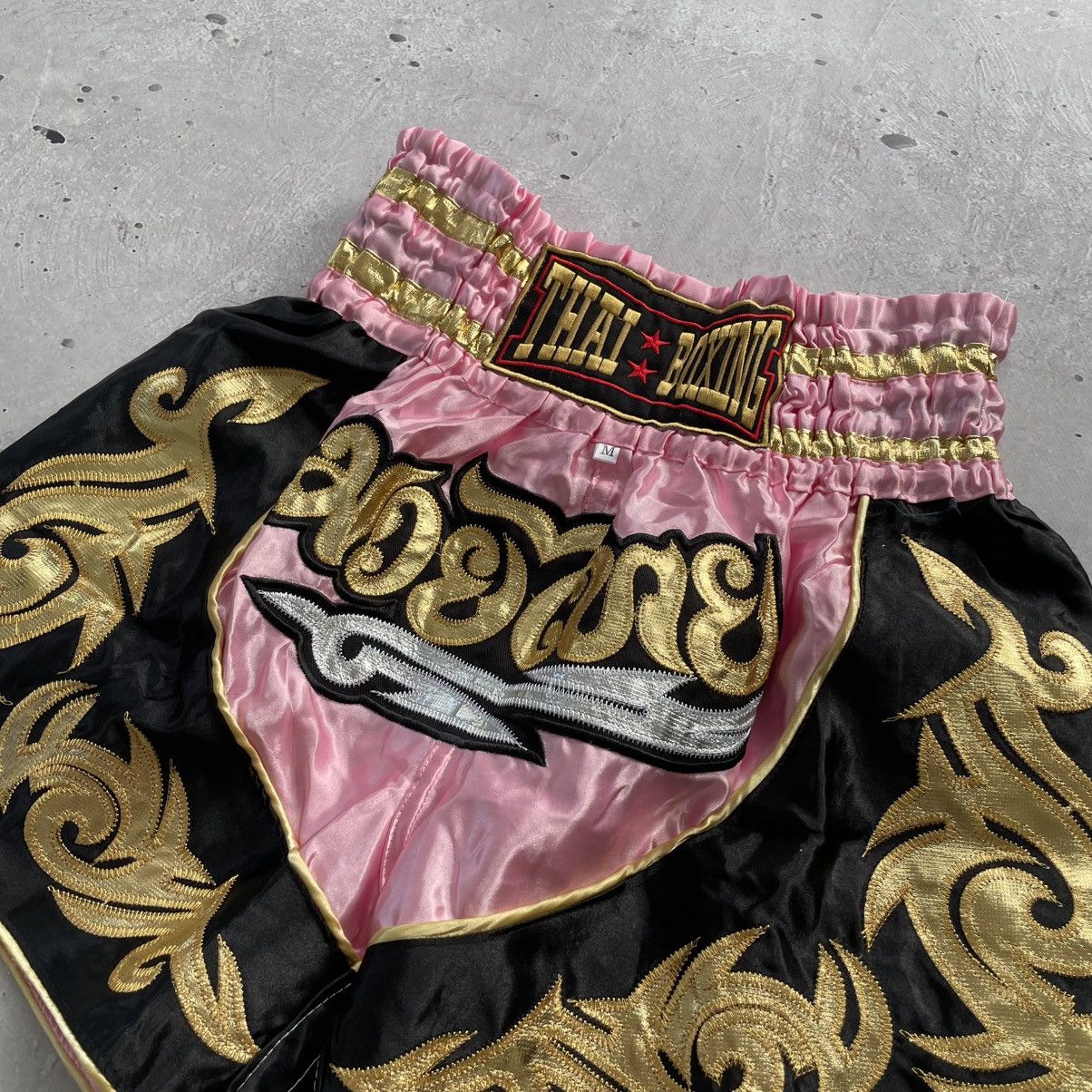 Vintage MUAY THAI BOXING SHORT PANTS STEETWEAR CORE FASHION Size US 28 / EU 44 - 3 Thumbnail